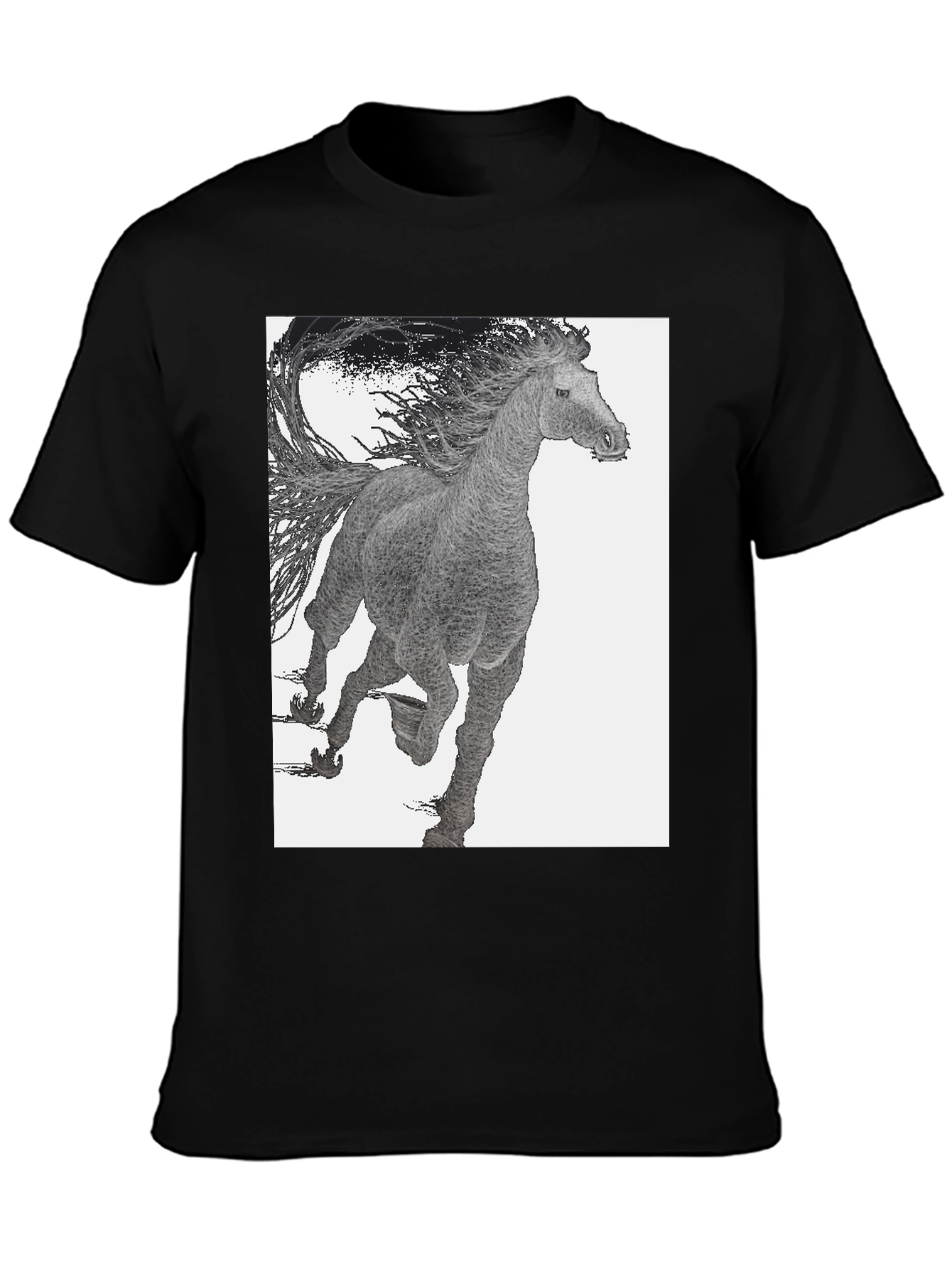 Black Black Horse Graphic Tee view 3