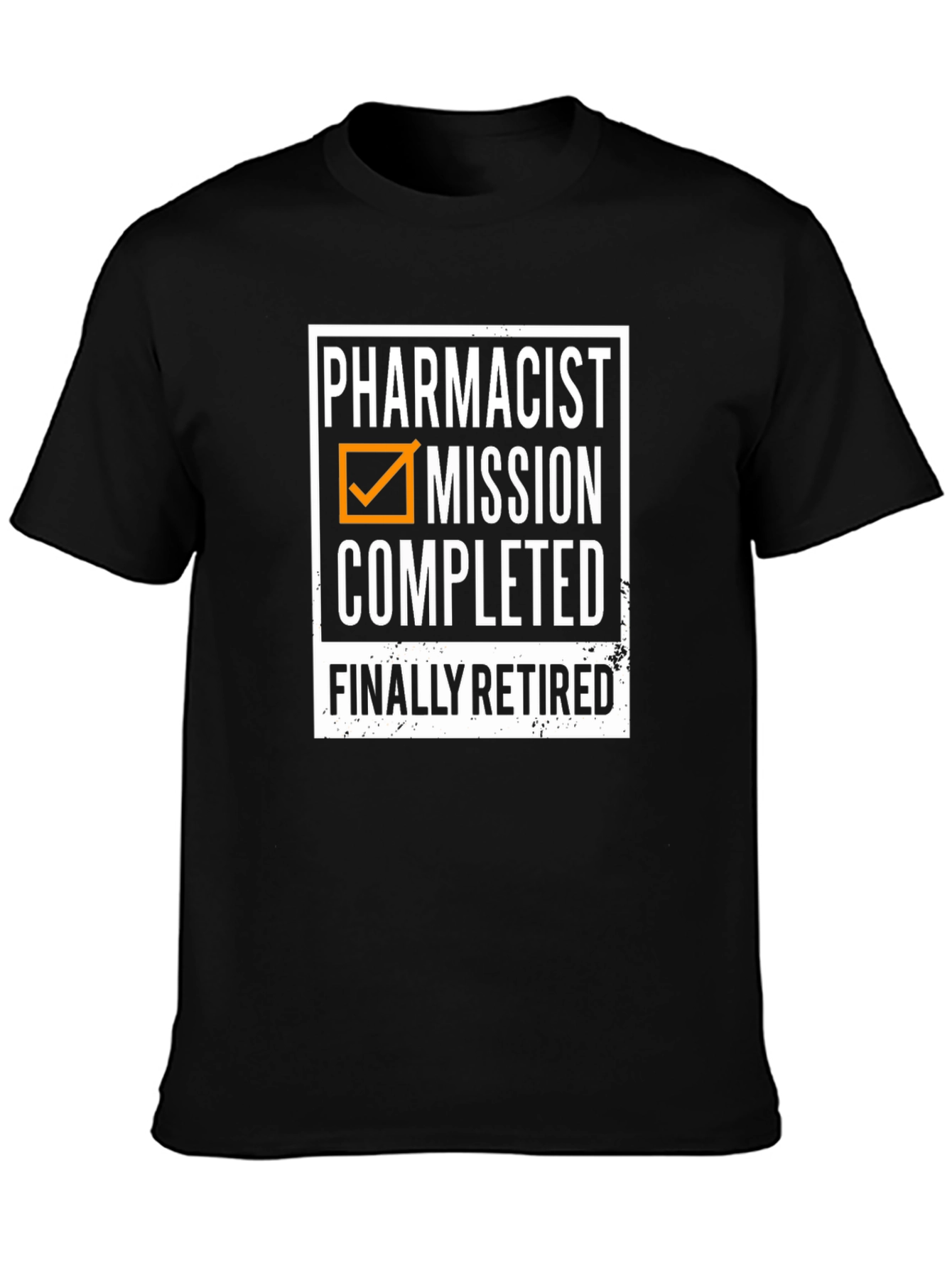 Black Retired Pharmacist Mission Completed T-Shirt view 3