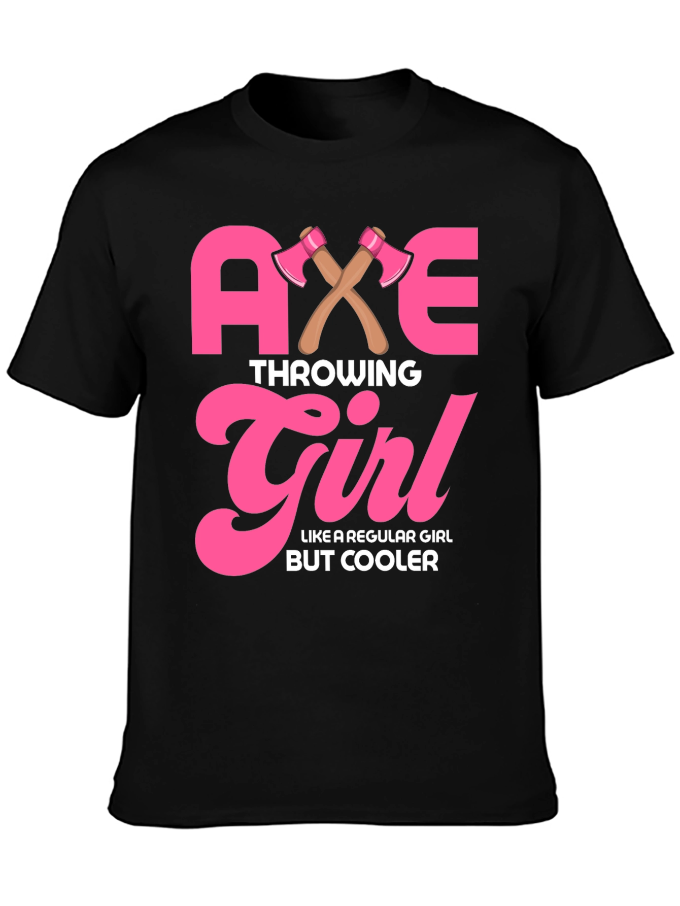 Black Axe Throwing Girl Graphic T-Shirt view 3