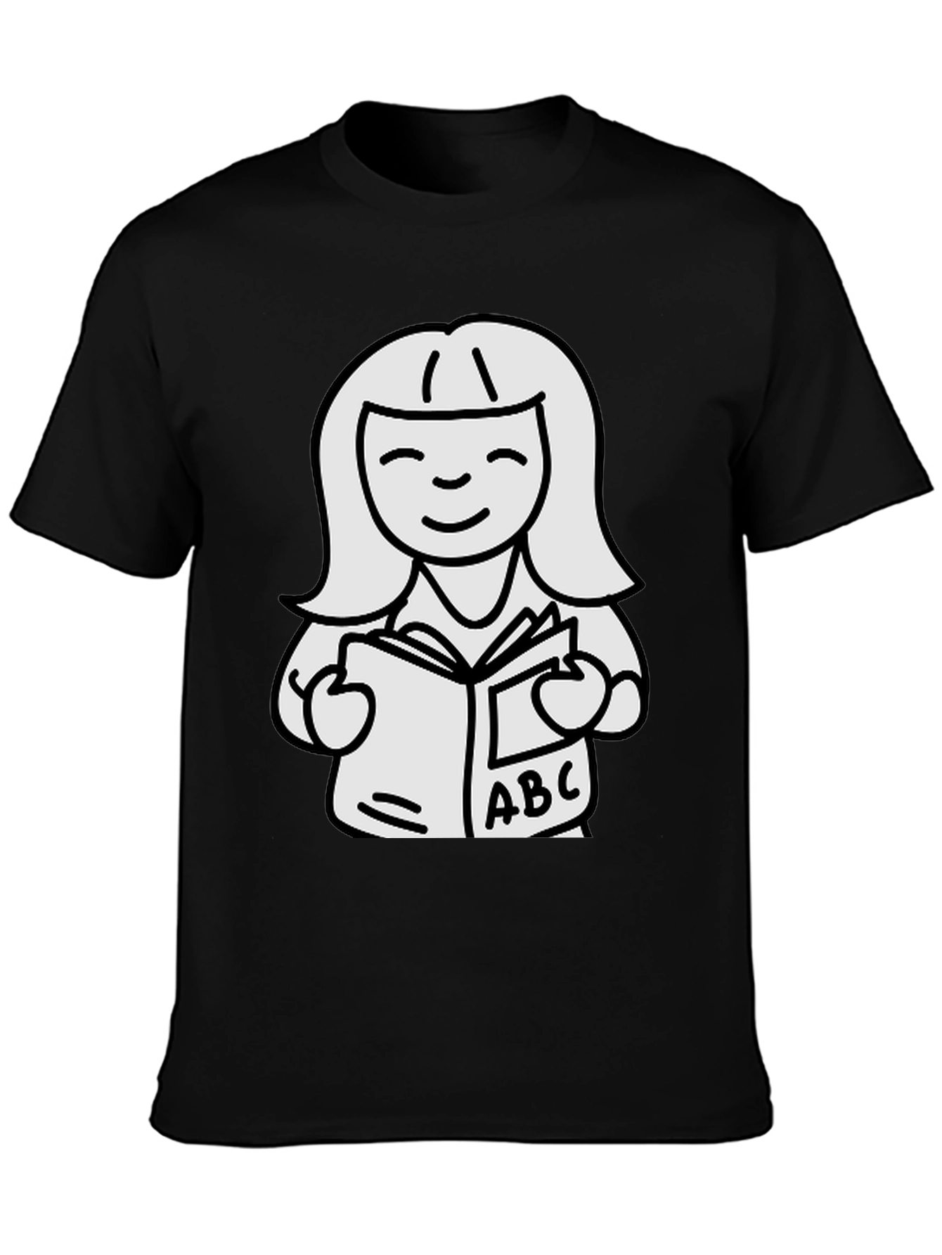 Black Bookworm Graphic Tee - Black Cotton Unisex view 3
