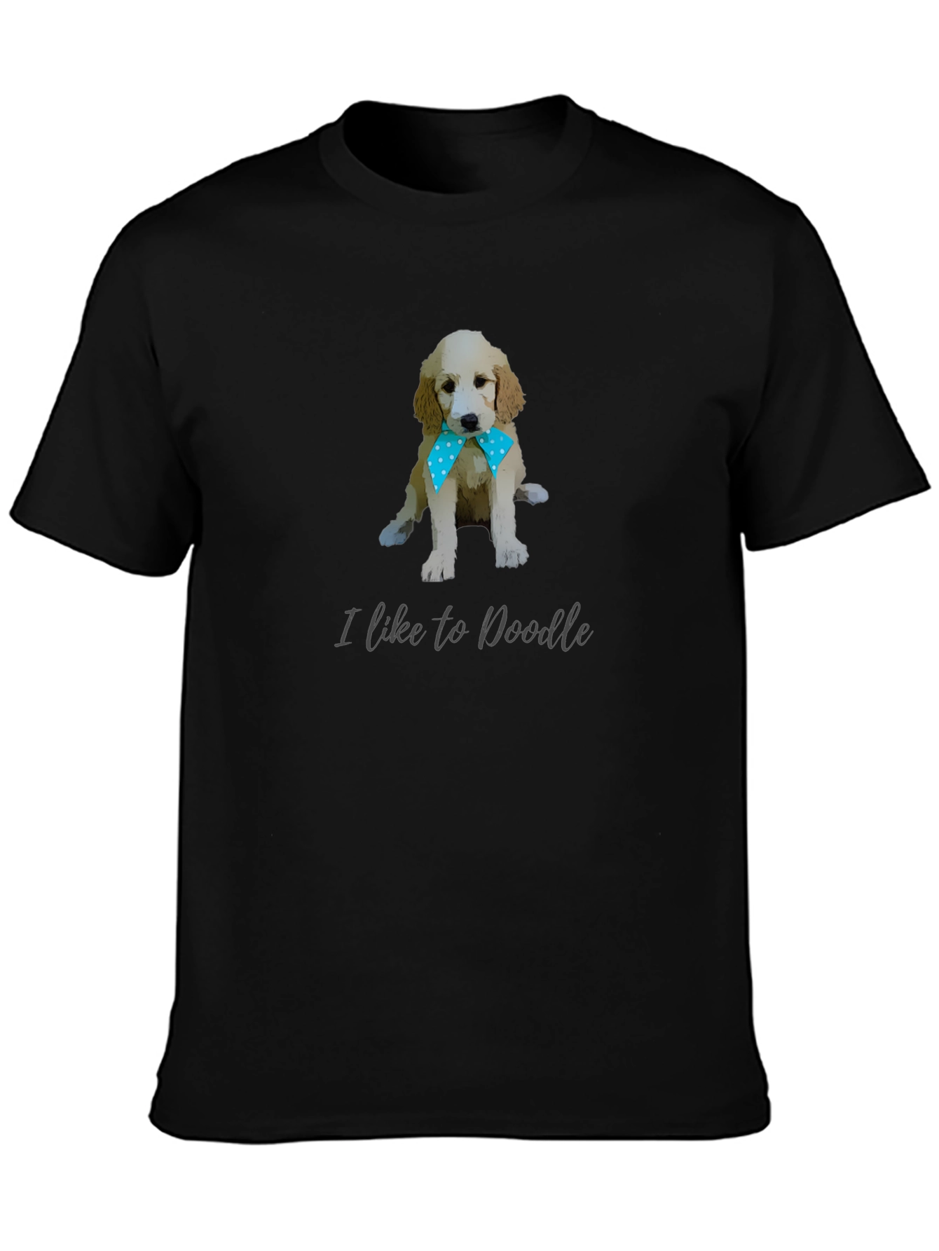 Black I Like to Doodle Dog T-Shirt view 3