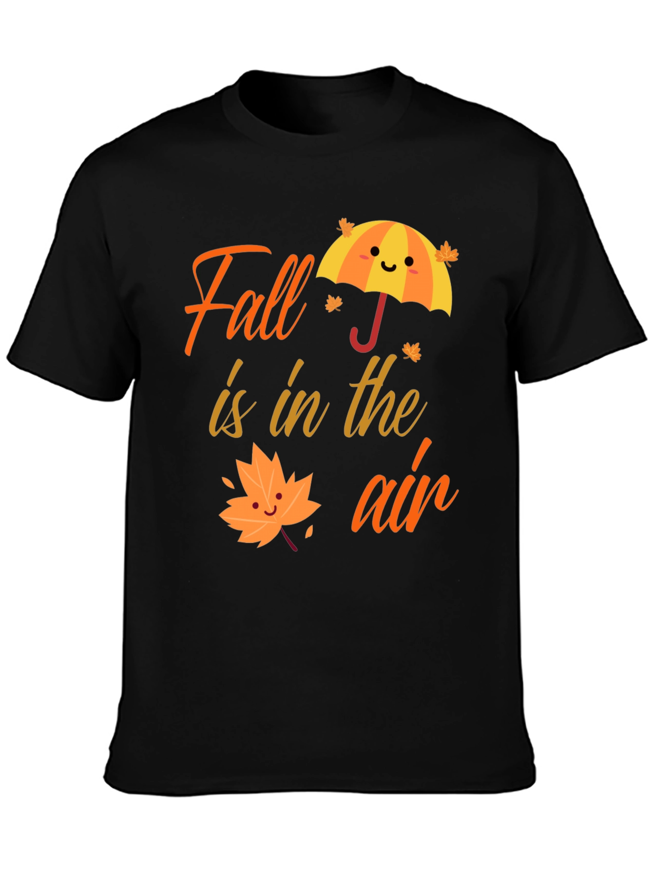 Black Fall is in the Air Graphic T-Shirt view 3