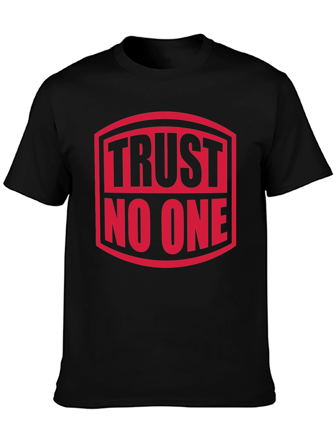 Black Trust No One Graphic Tee - Black view 3