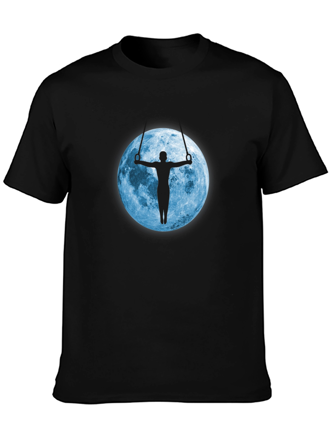 Black Gymnast Moon T-Shirt - Artistic Gymnastics Apparel view 3