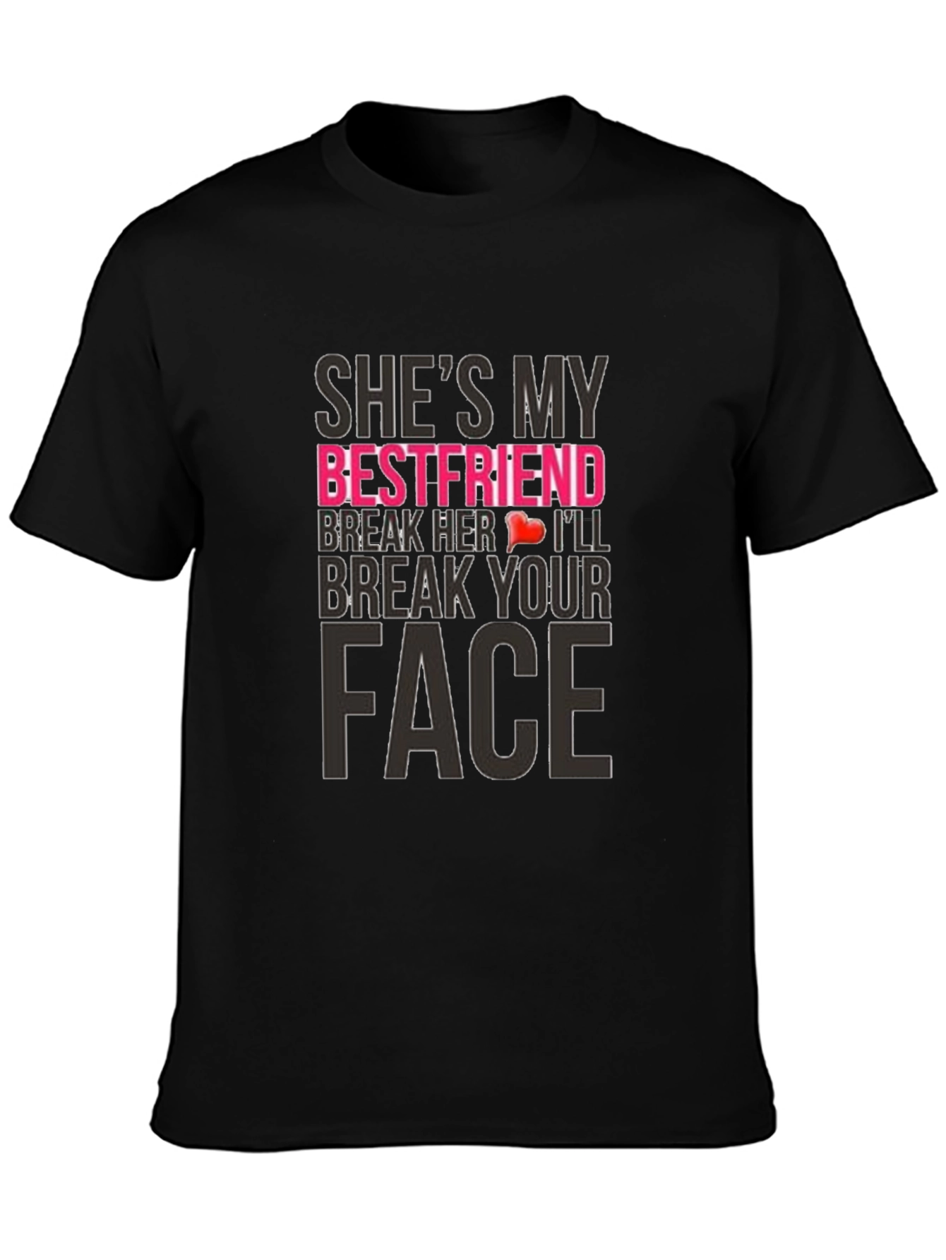 Black Humorous "She's My Bestfriend" Graphic Tee view 3