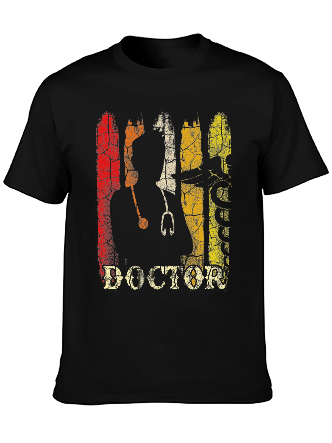 Black Vintage Doctor Graphic T-Shirt - Medical Professional Apparel view 3