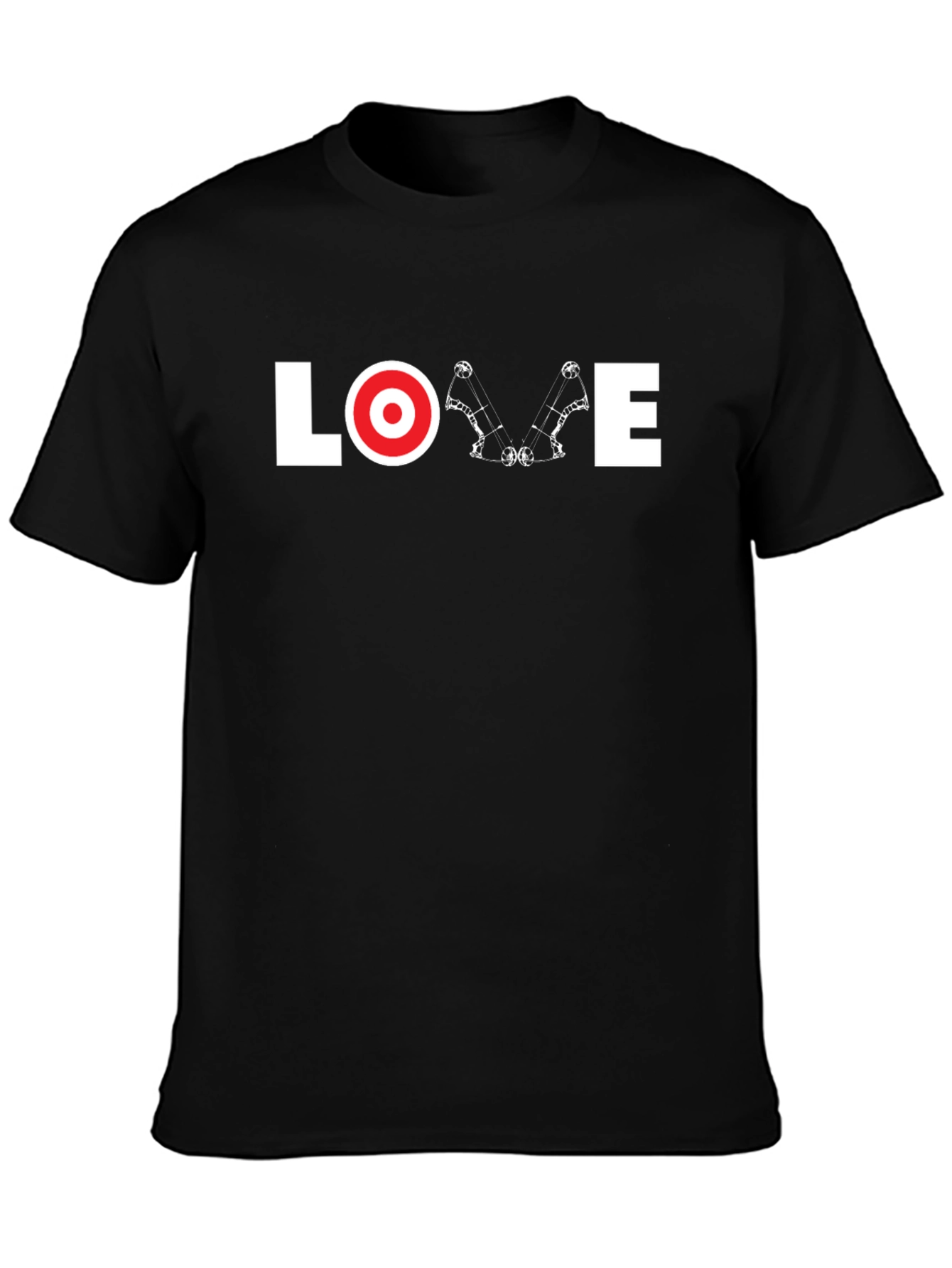 Black Love Archery T-Shirt - Black Graphic Tee view 3