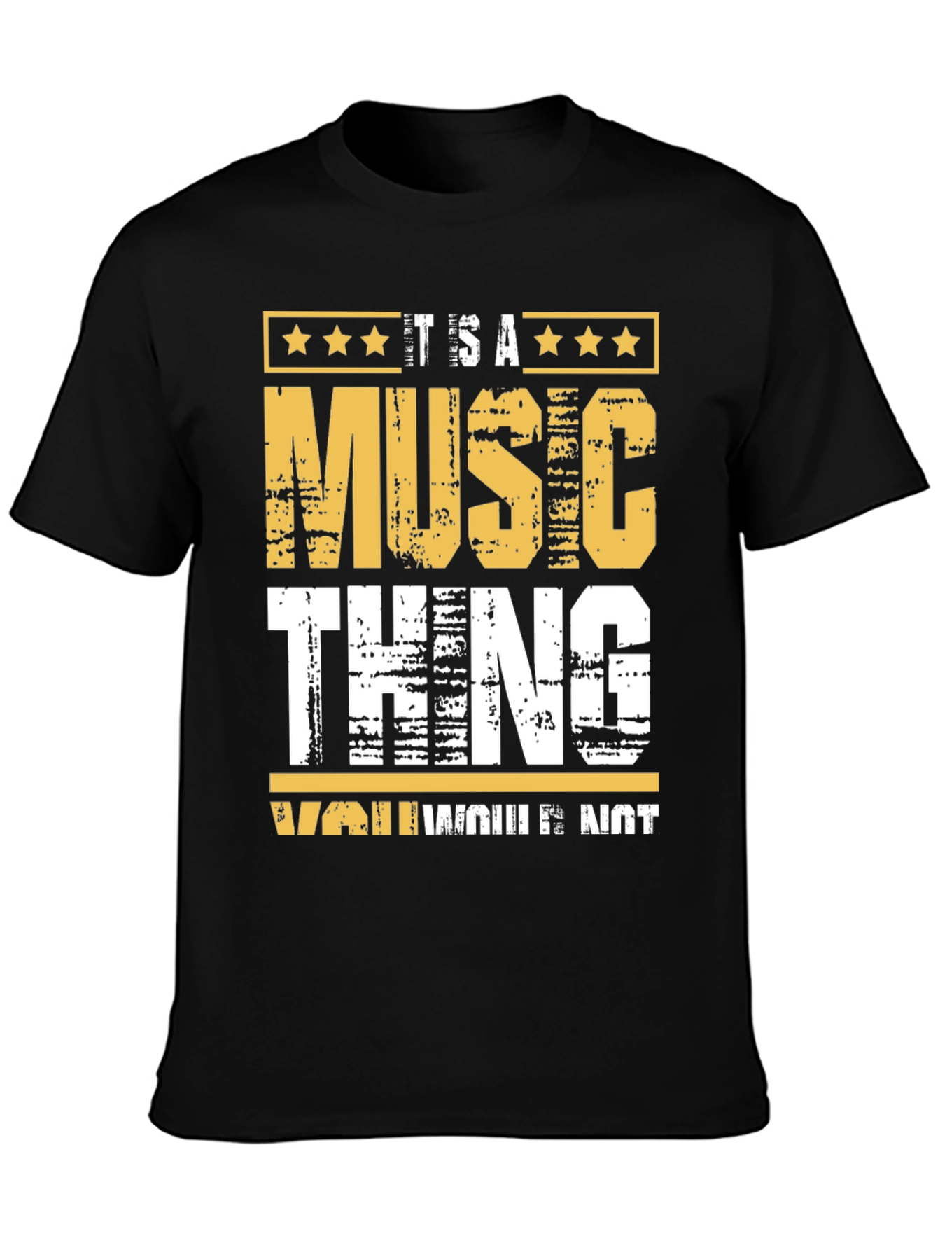 Black It's A Music Thing T-Shirt view 3