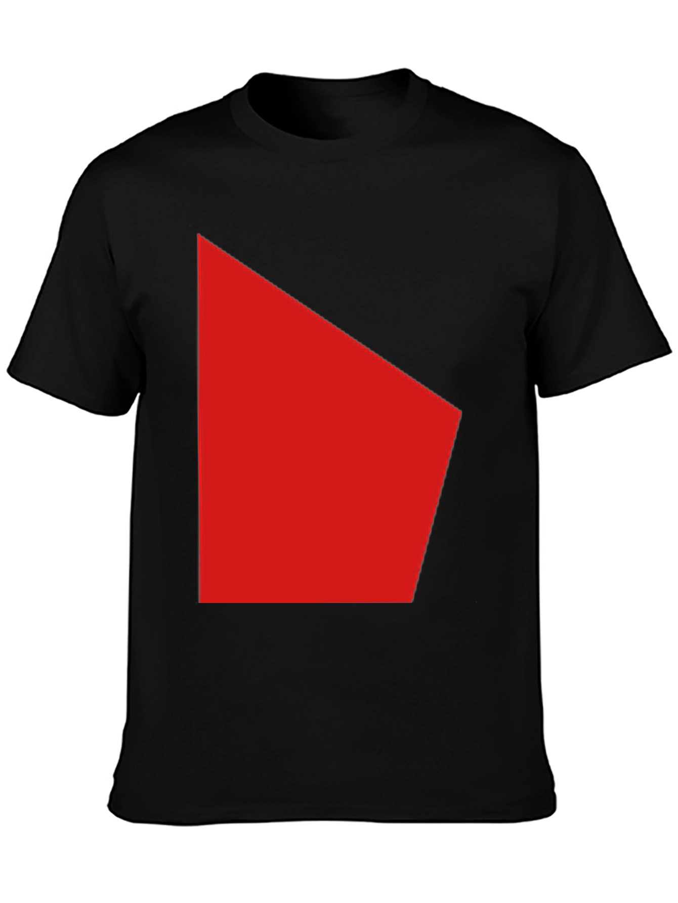 Black Modern Red Graphic Black T-Shirt view 3