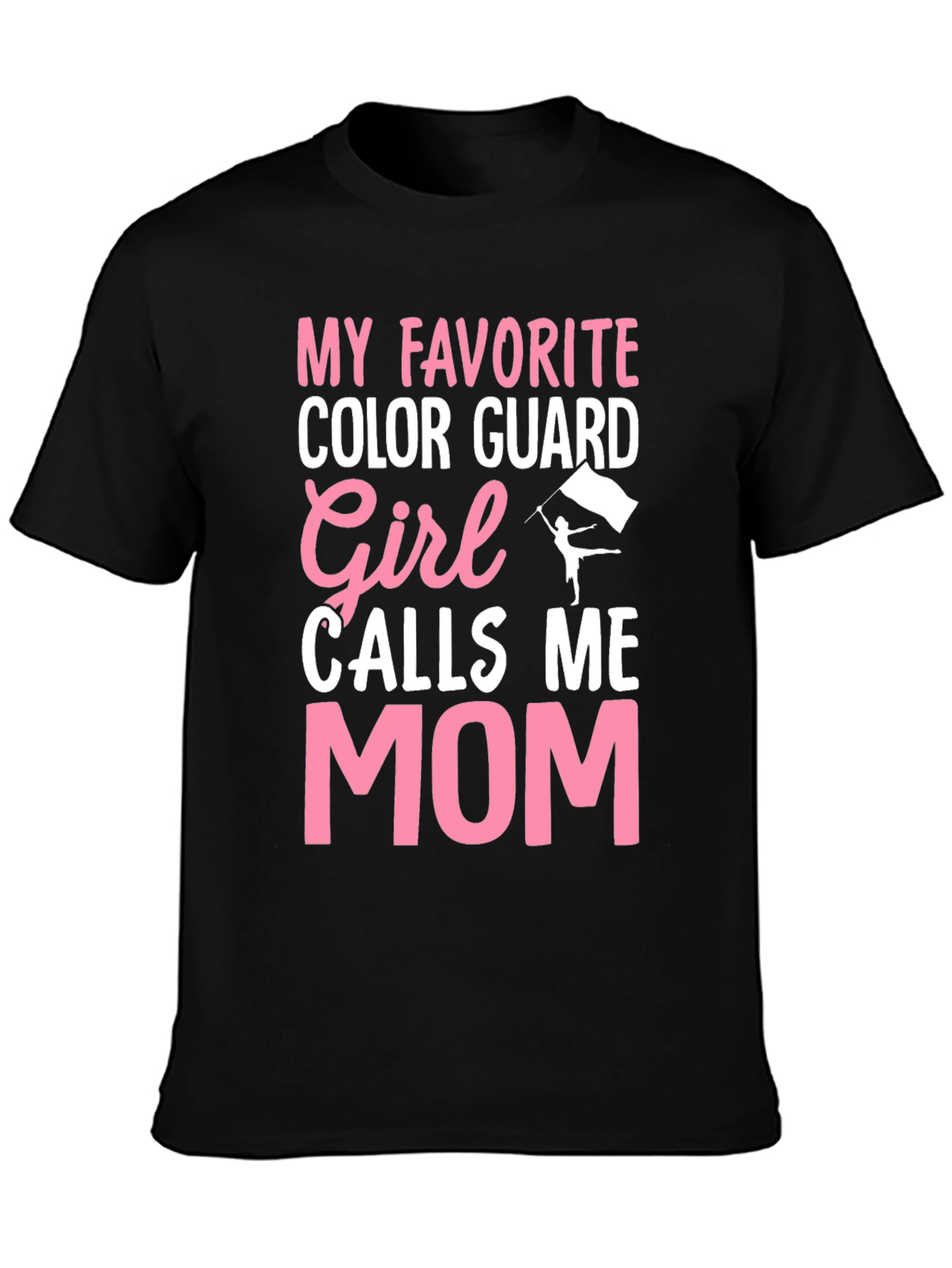 Black Color Guard Mom T-Shirt - Show Your Pride! view 3