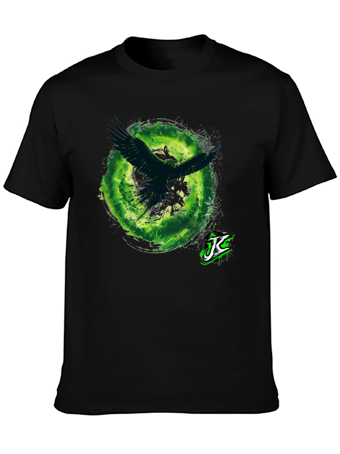 Black Raven Vortex Graphic T-Shirt - Men's Black Tee view 3