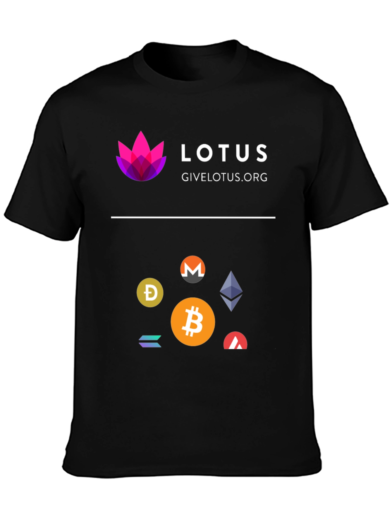Black Lotus Cryptocurrency T-Shirt - Black Cotton Blend view 3
