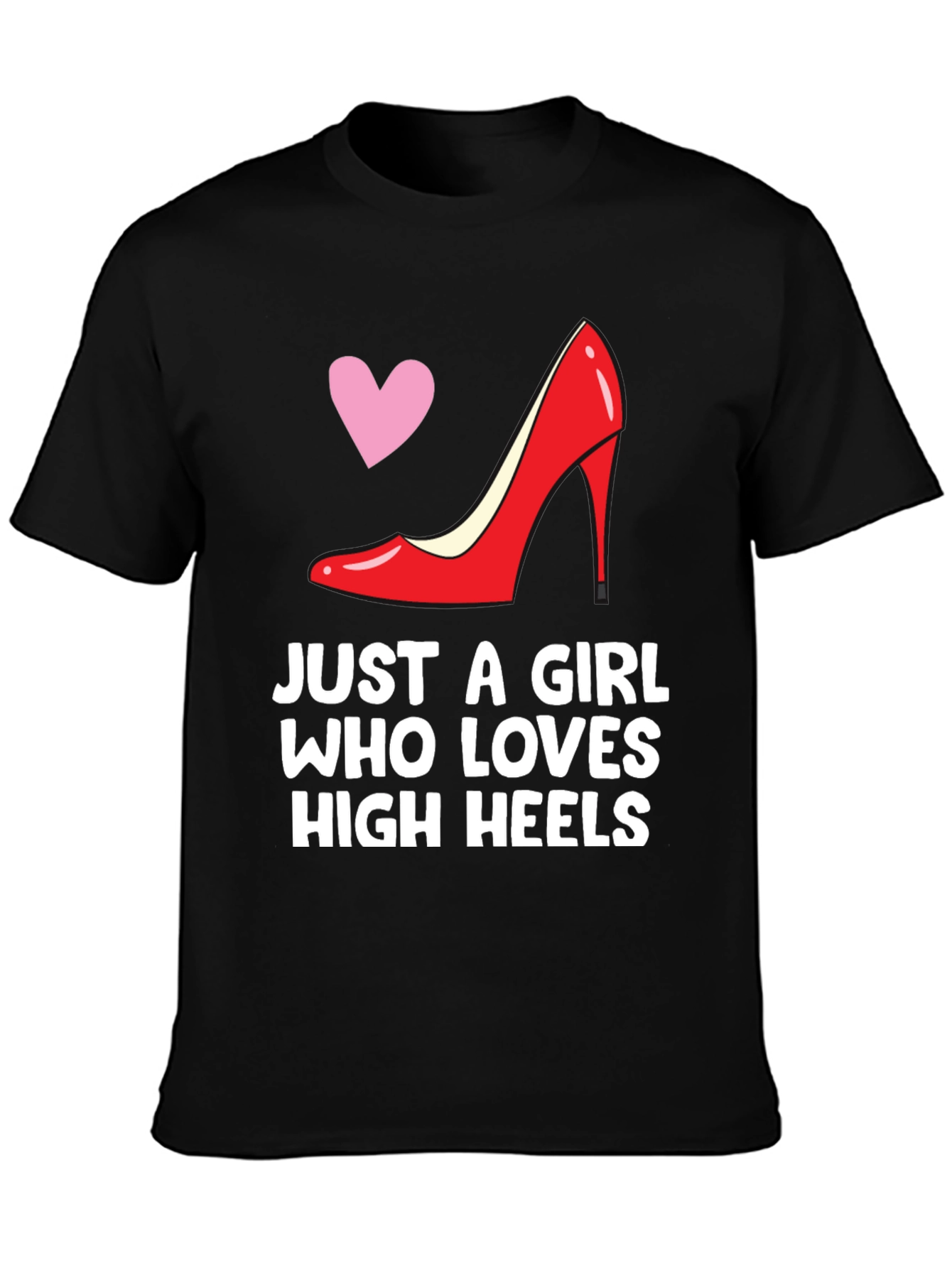 Black High Heels Lover T-Shirt - Stylish Design view 3