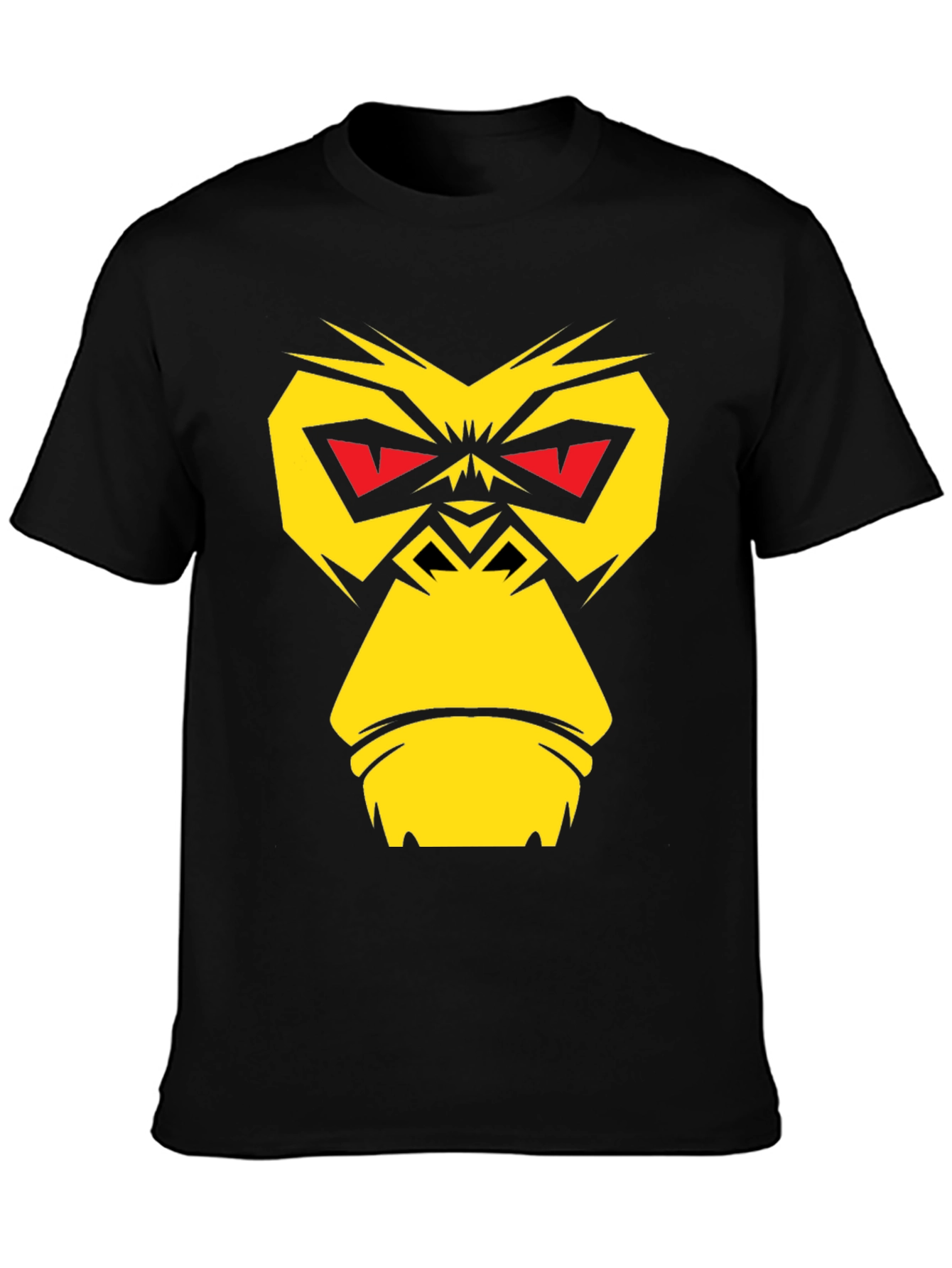 Black Bold Gorilla Graphic Tee - Black Cotton Blend view 3