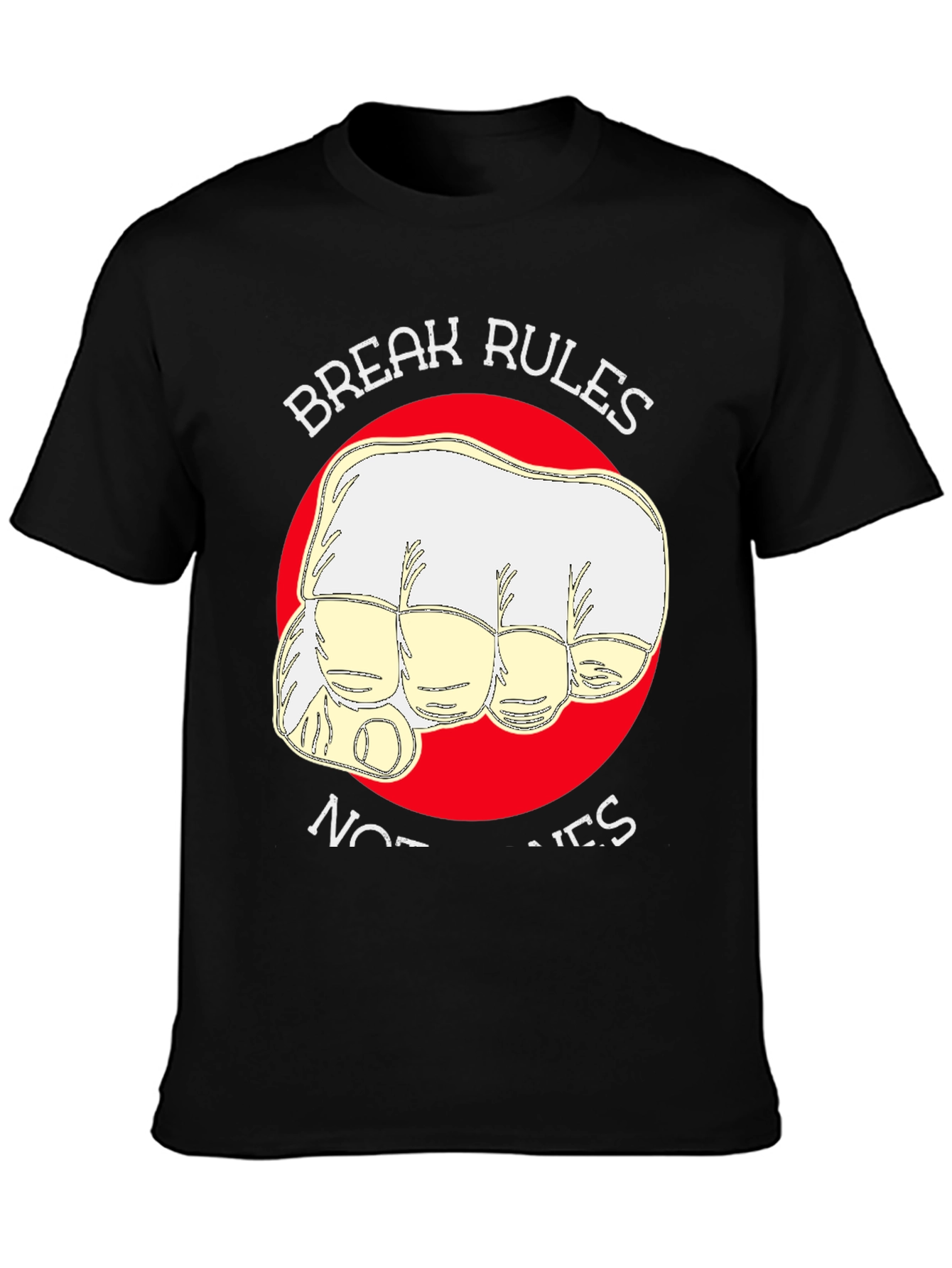 Black Break Rules, Not Hearts T-Shirt view 3
