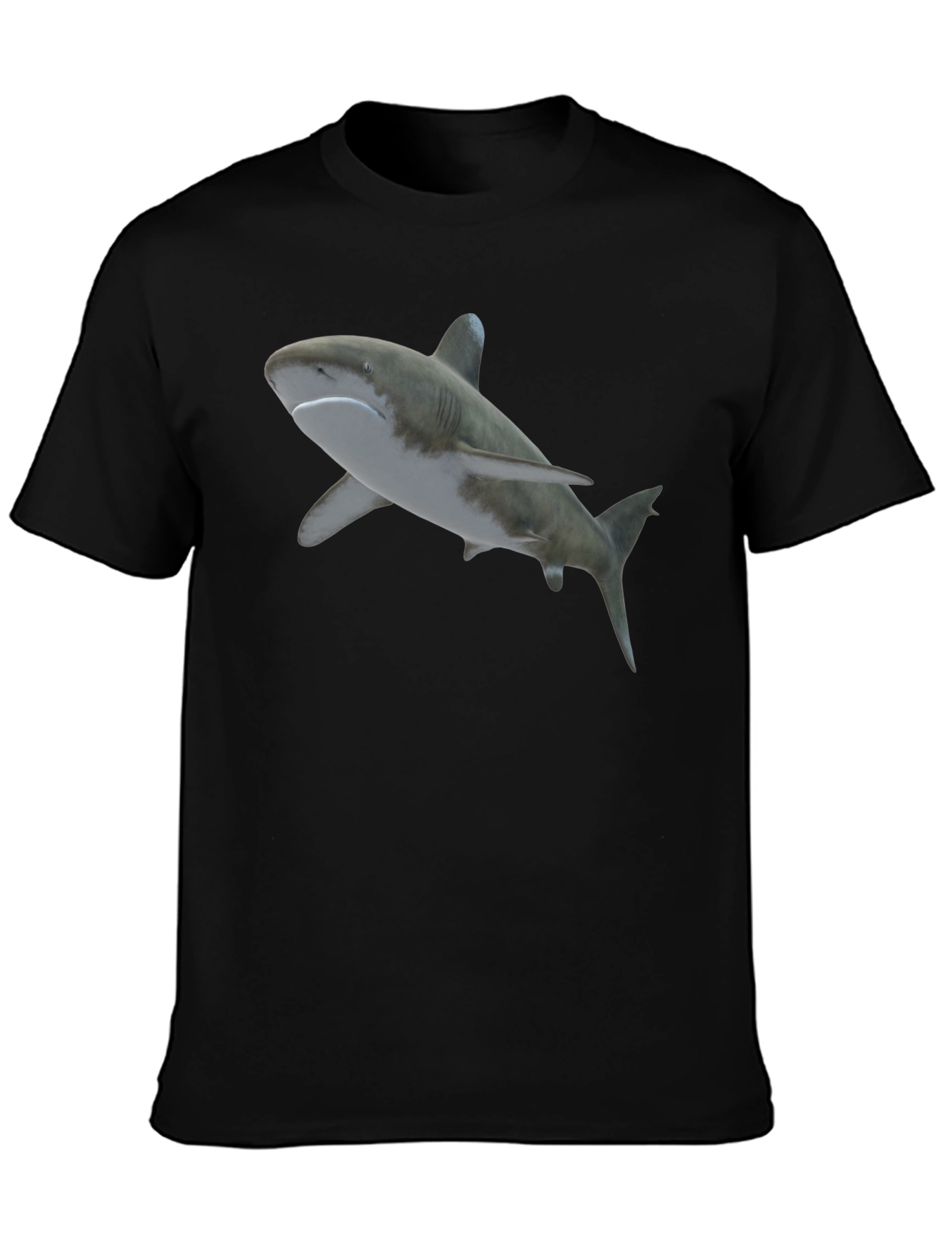 Black Shark Graphic Tee - Men's Black T-Shirt view 3