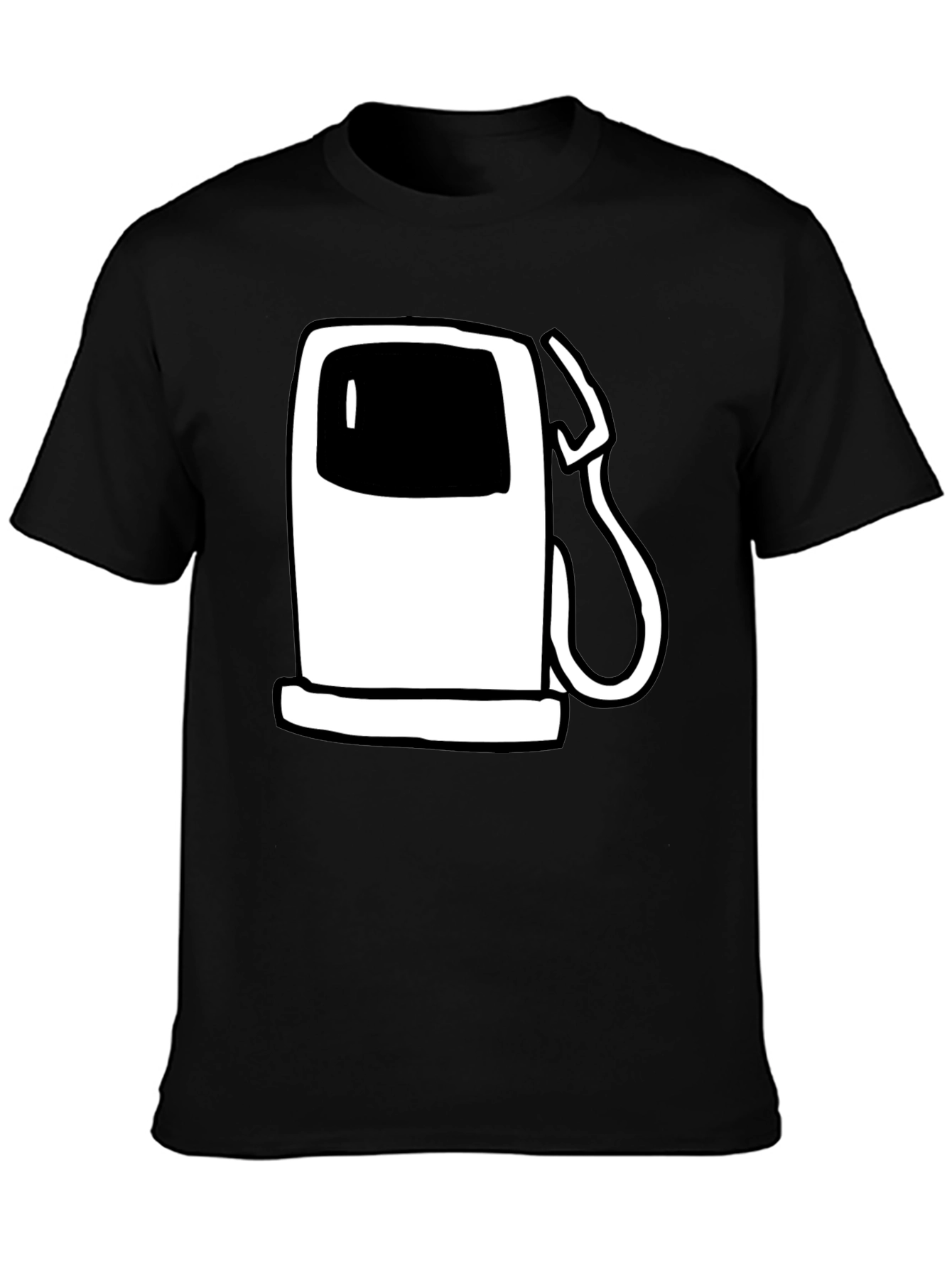 Black Gas Pump T-Shirt - Quirky Graphic Tee view 3