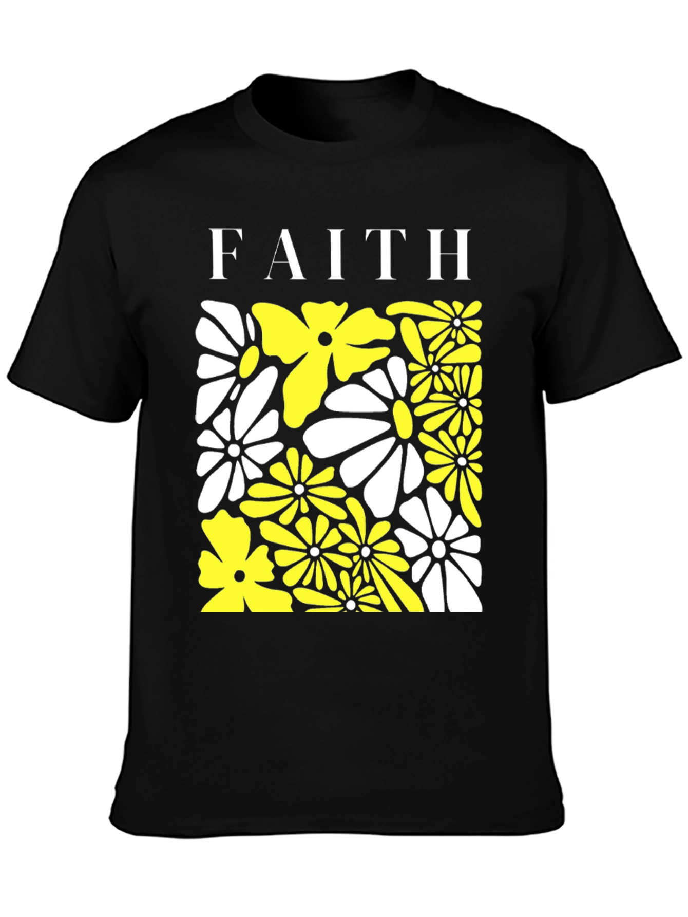 Black Faith Floral Graphic Tee view 3