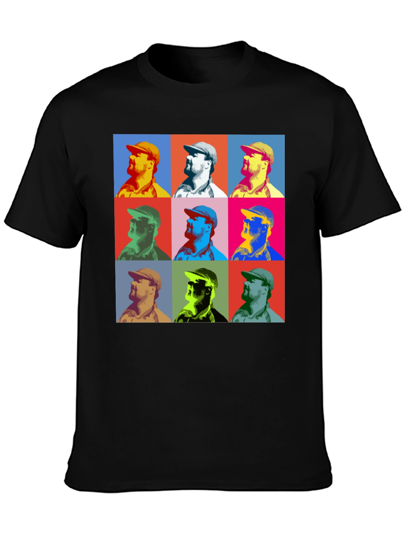 Black Pop Art Graphic Tee - Bold & Unique Style view 3