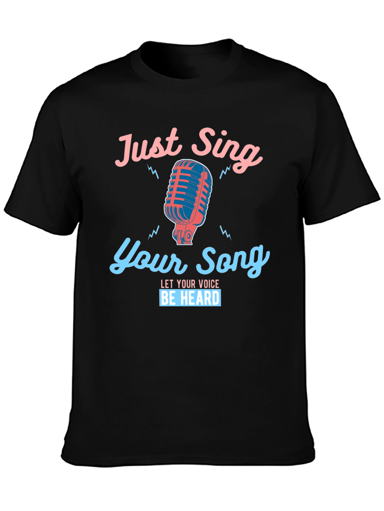 Black Just Sing Your Song Graphic Tee view 3
