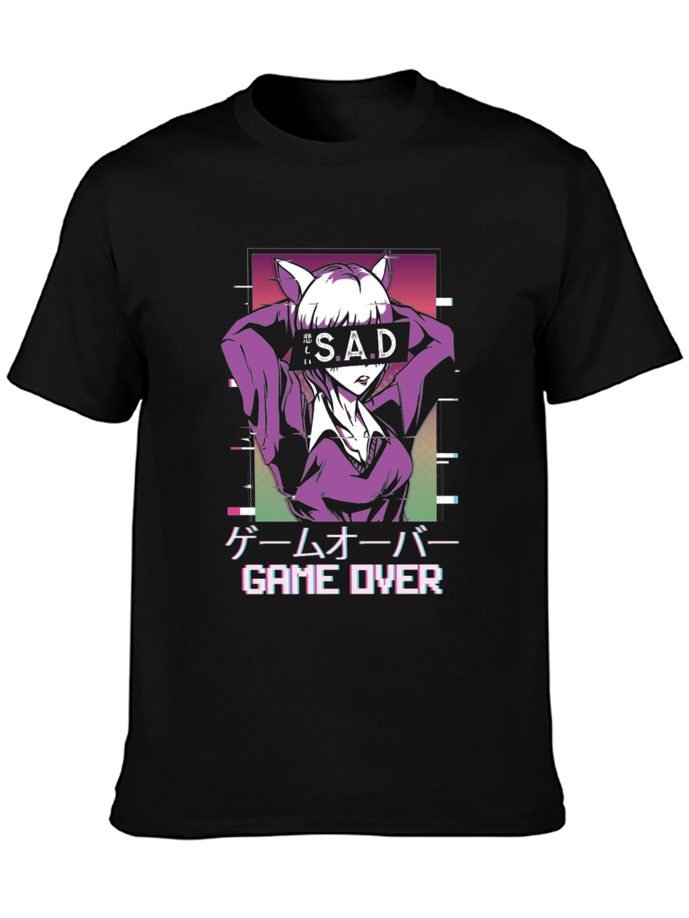 Anime Game Over Graphic Tee - 3
