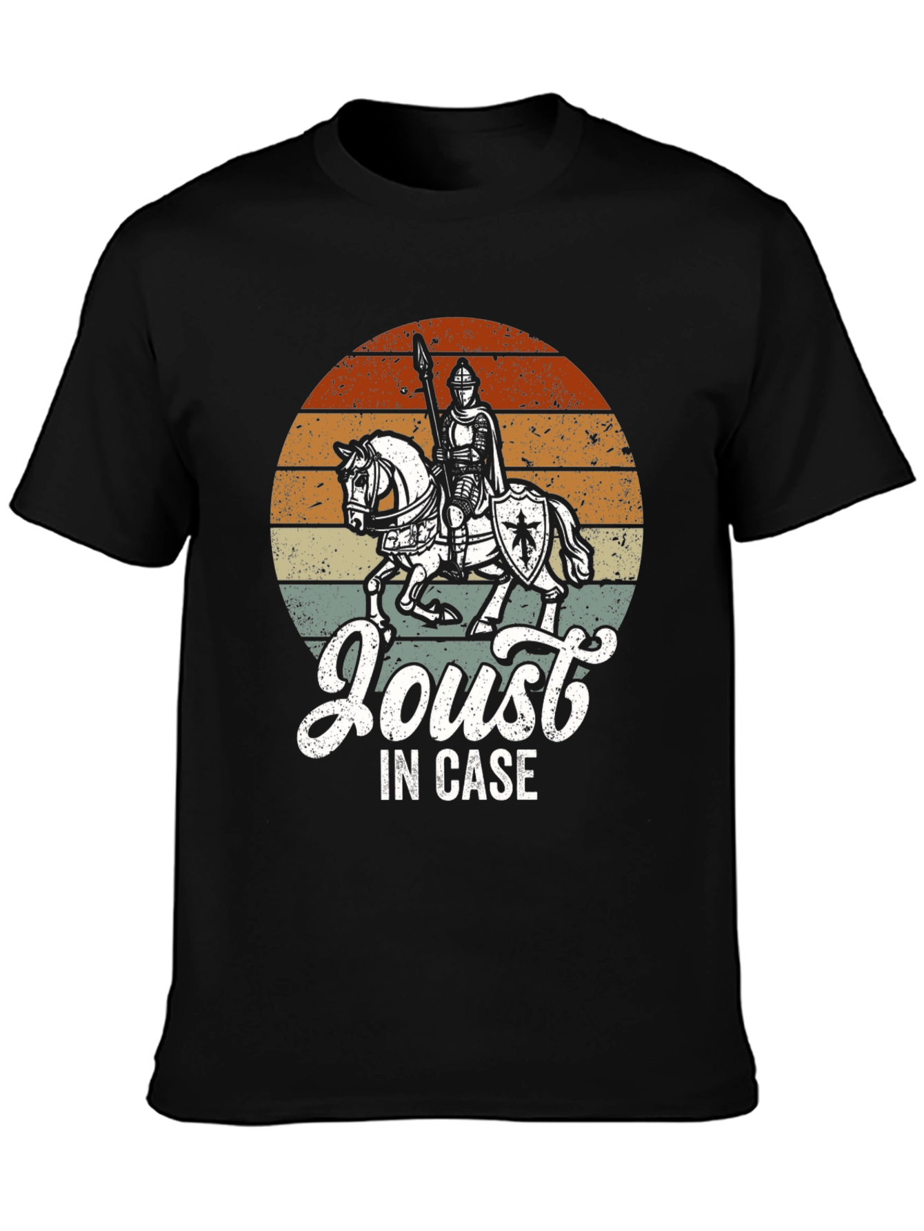 Medieval Knight "Joust In Case" Graphic T-Shirt - 3