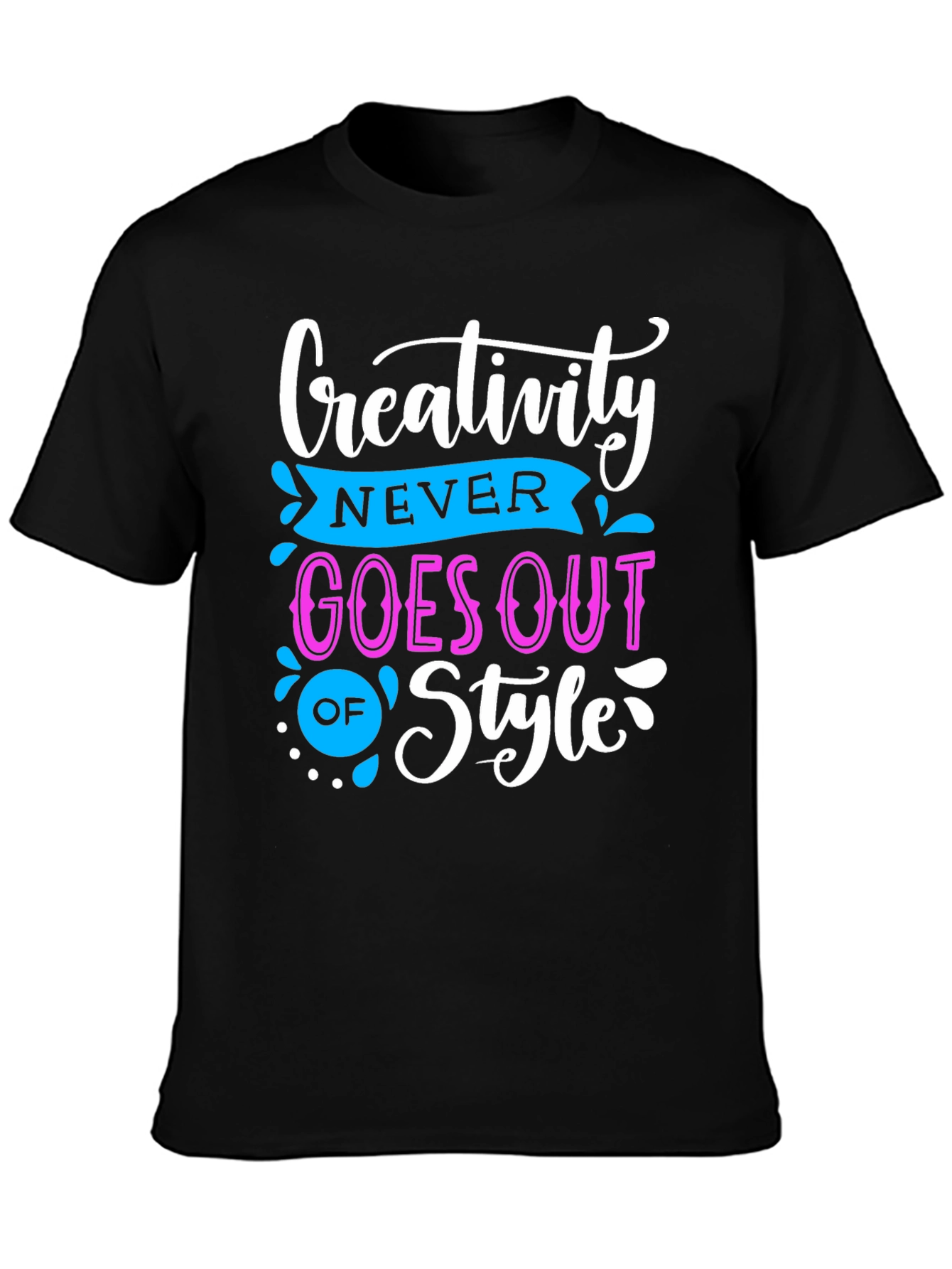 Black Creative Style T-Shirt: Never Goes Out of Fashion view 3