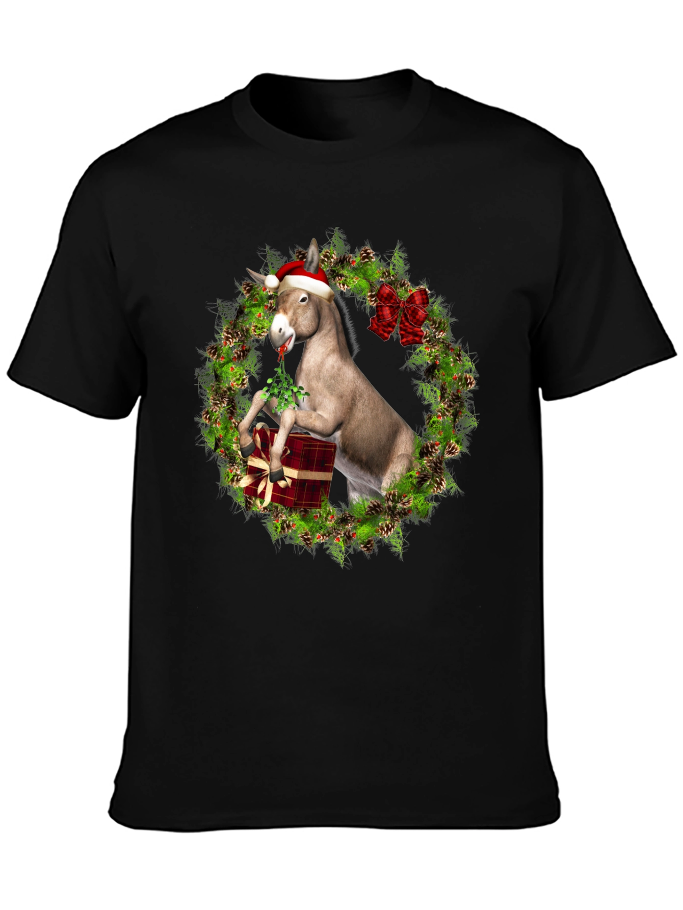 Black Festive Donkey T-Shirt view 3