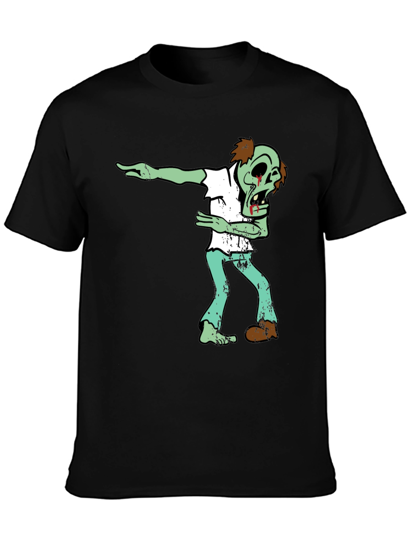 Black Zombie Dab Graphic Tee - Halloween Fun! view 3