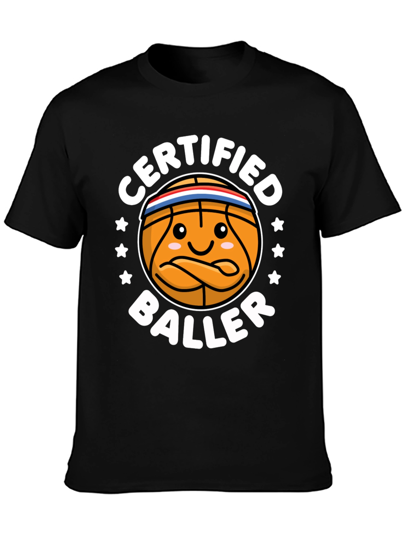 Black Certified Baller Basketball T-Shirt view 3