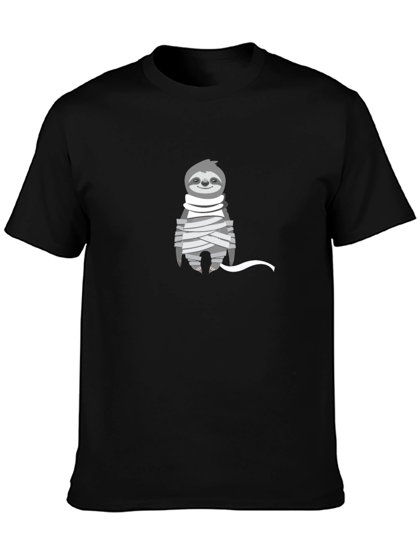 Black Sloth Mummy Graphic Tee - Halloween T-Shirt view 3