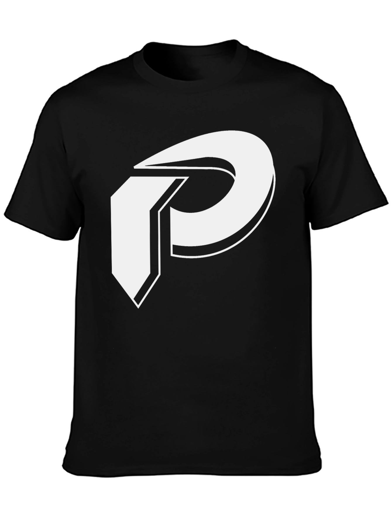 Black Bold Graphic Tee - White Logo on Black view 3