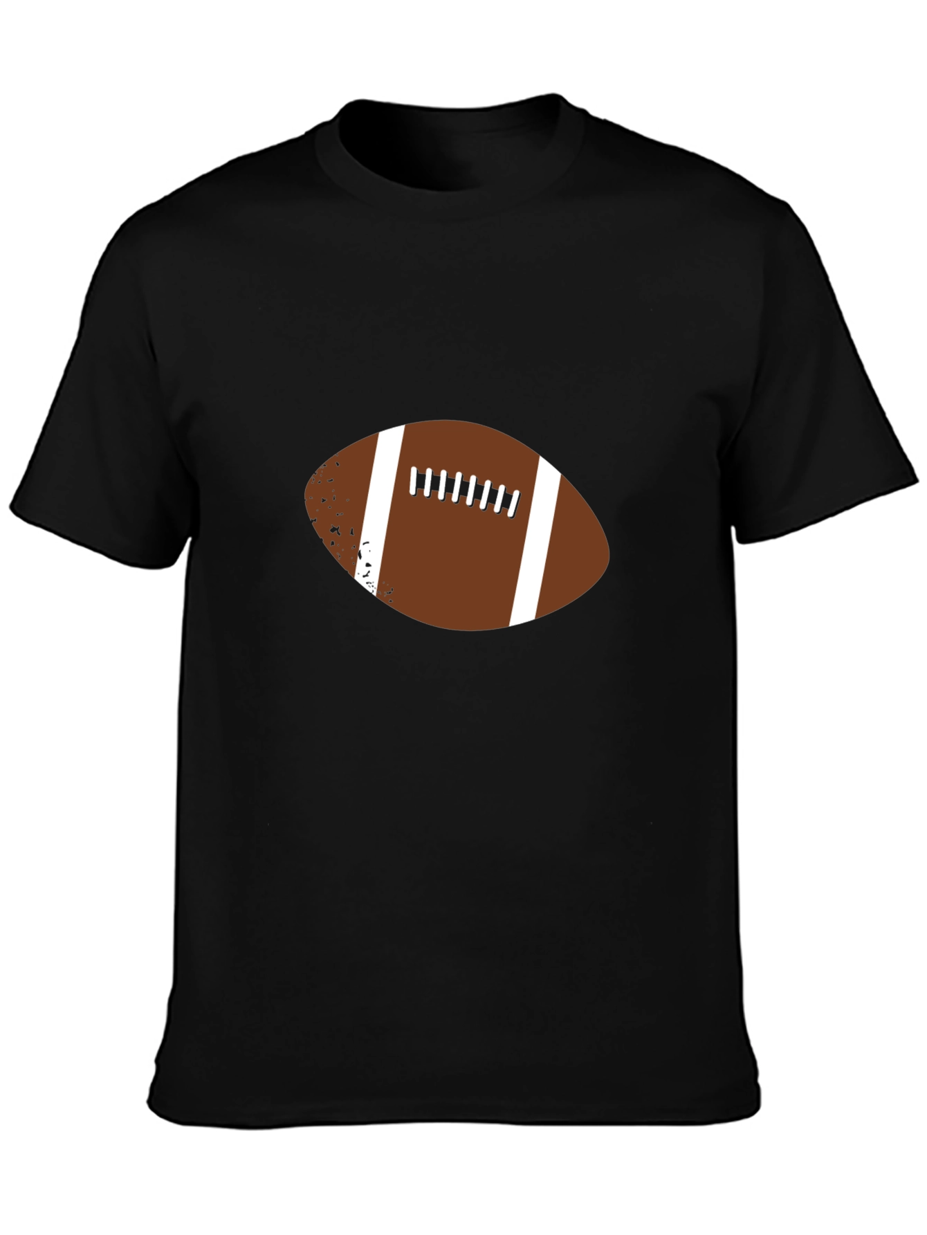 Black Football Graphic Tee - Classic Sports Style view 3