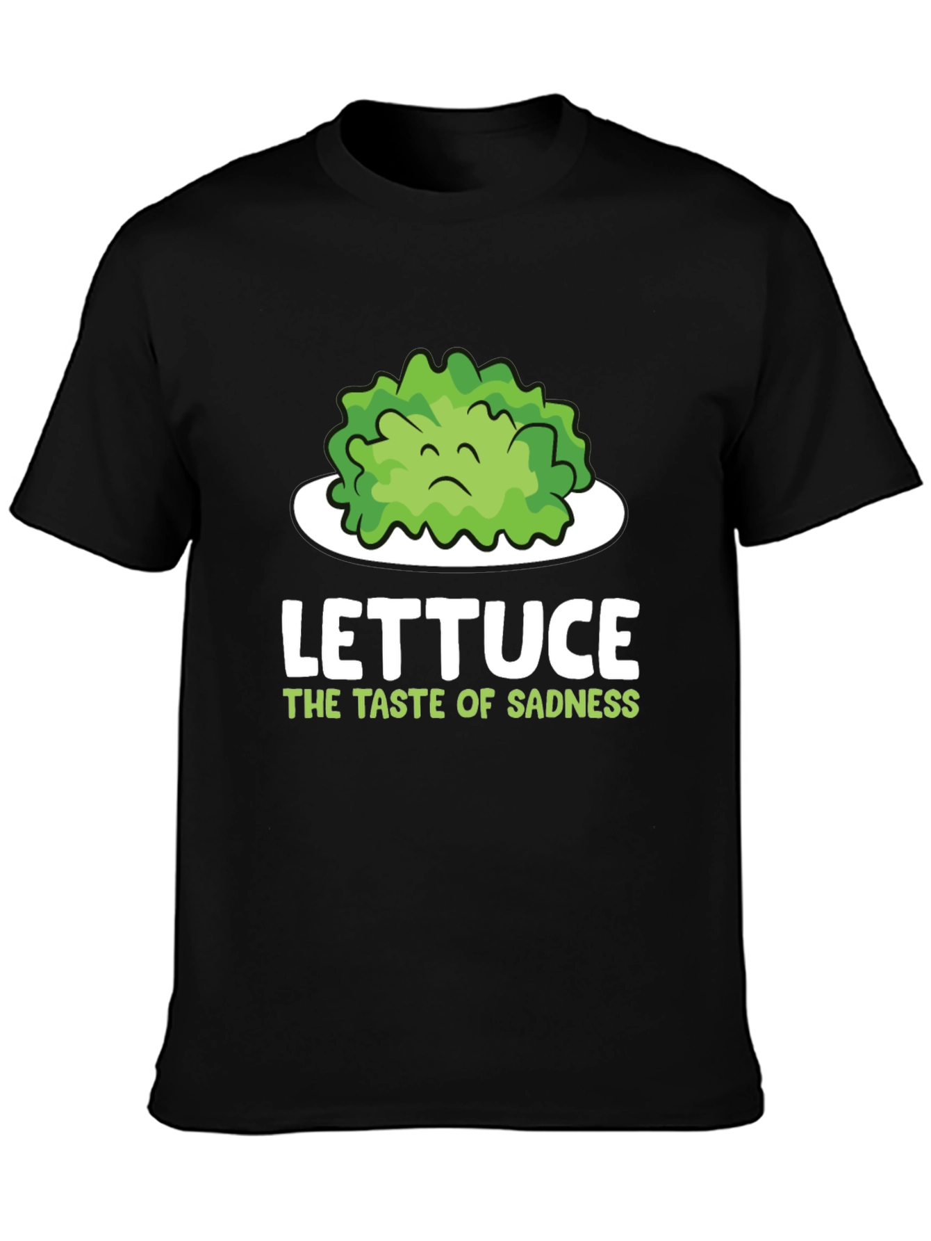 Black Lettuce Taste of Sadness T-Shirt - Funny Vegan Tee view 3
