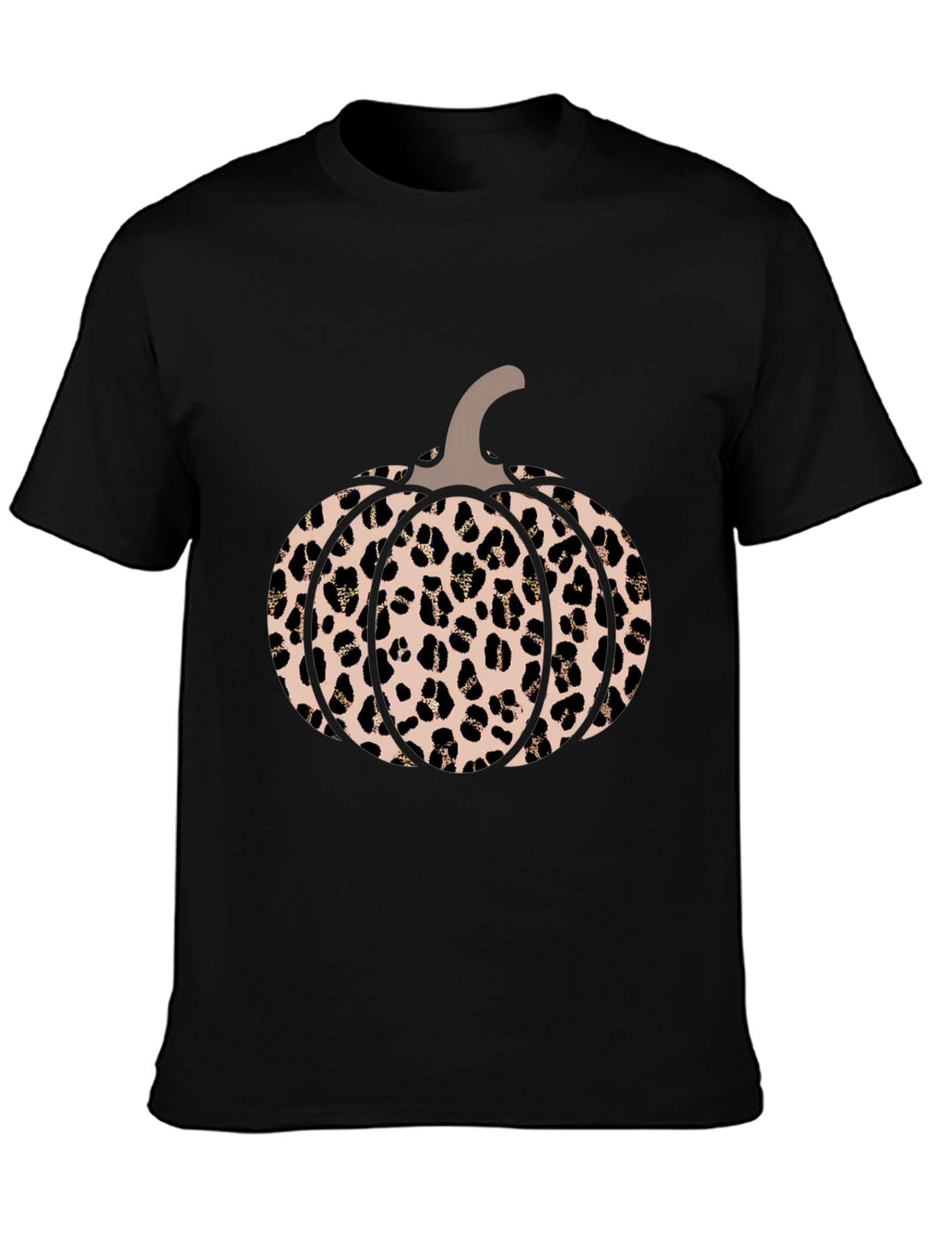 Black Leopard Pumpkin Graphic Tee view 3