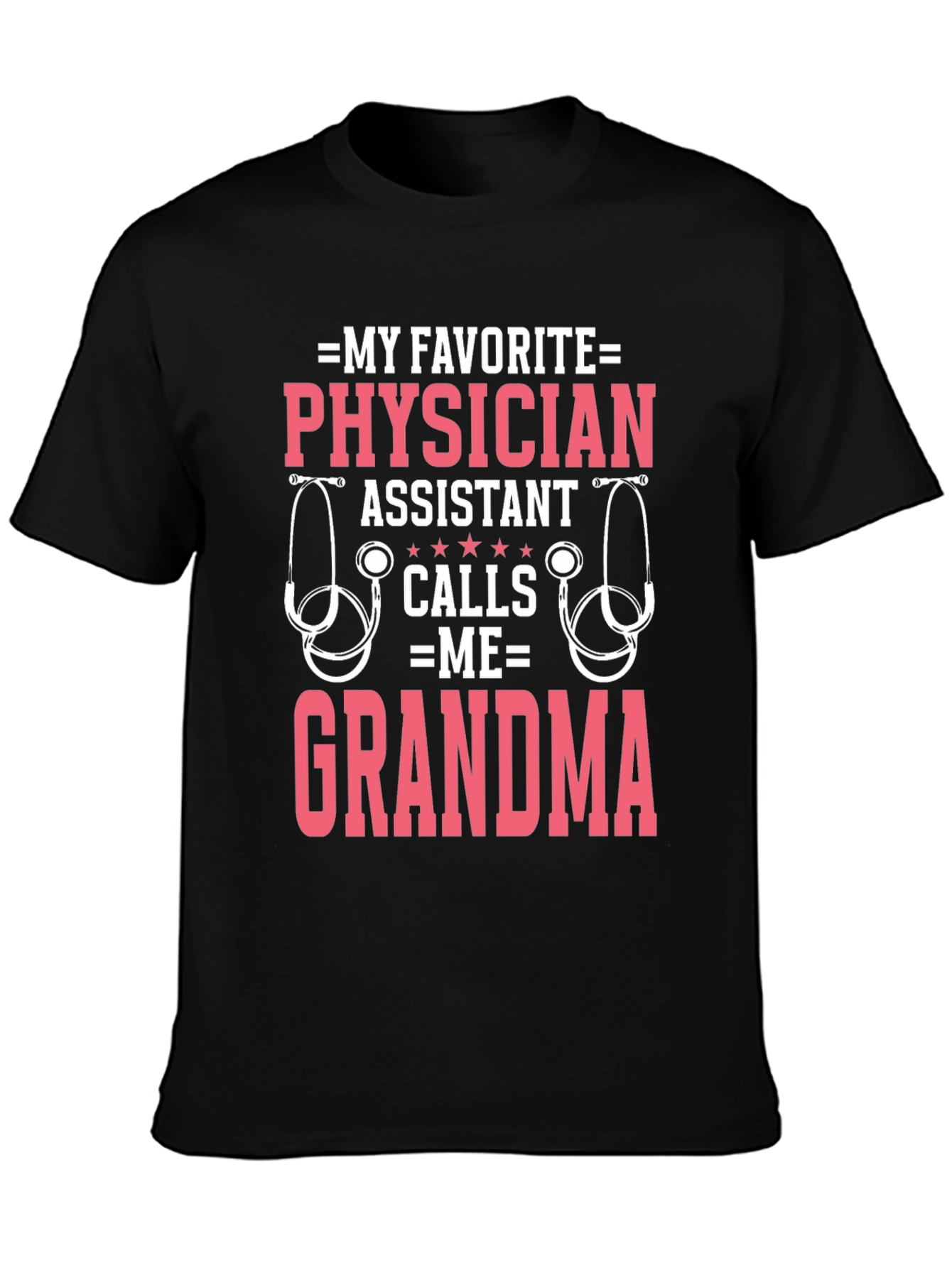 Black Physician Assistant Grandma T-Shirt view 3