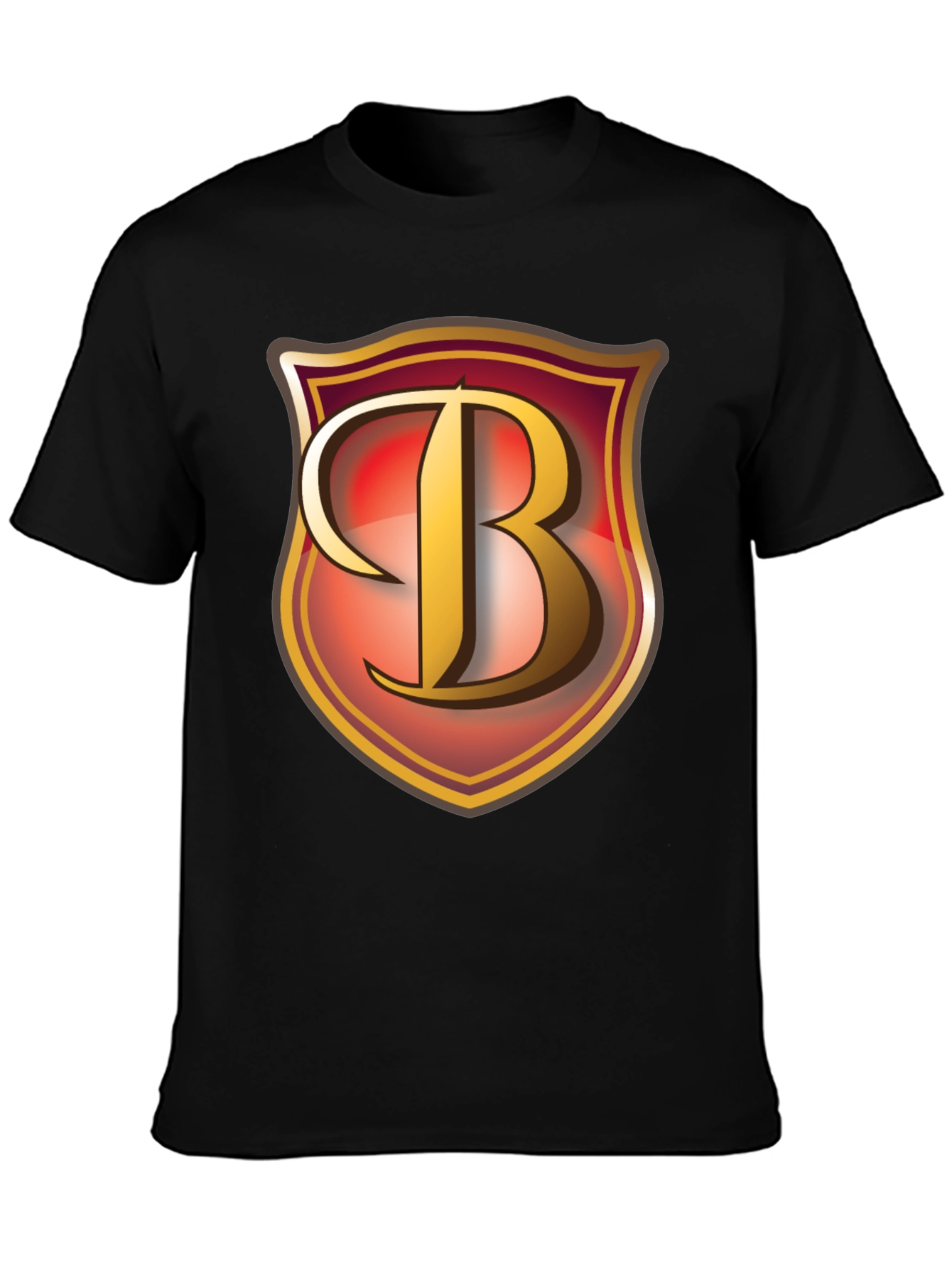Black Letter B Shield Graphic T-Shirt view 3
