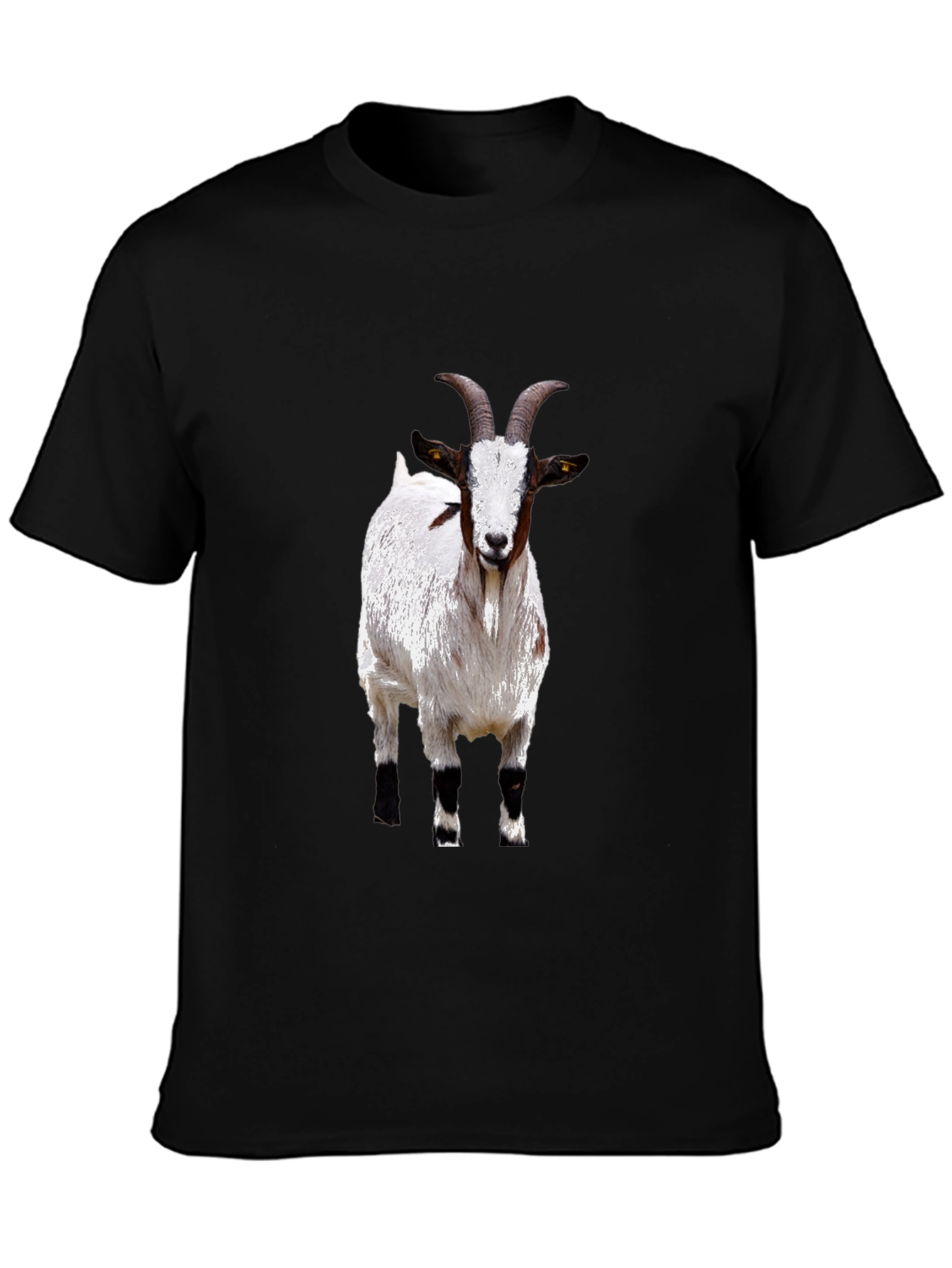Black Goat Graphic Tee - Black Cotton T-Shirt view 3