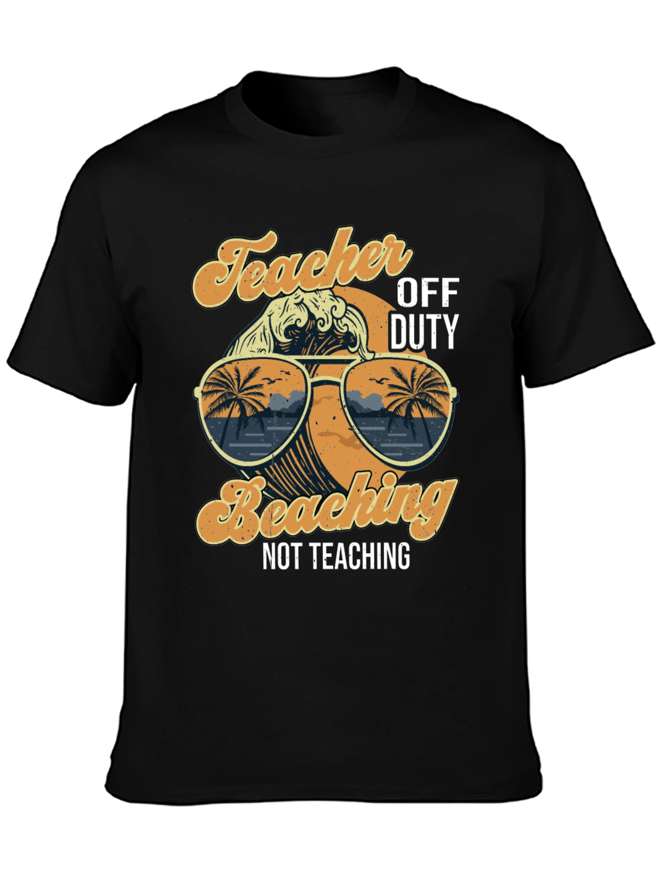 Black Teacher Off Duty Beaching T-Shirt view 3