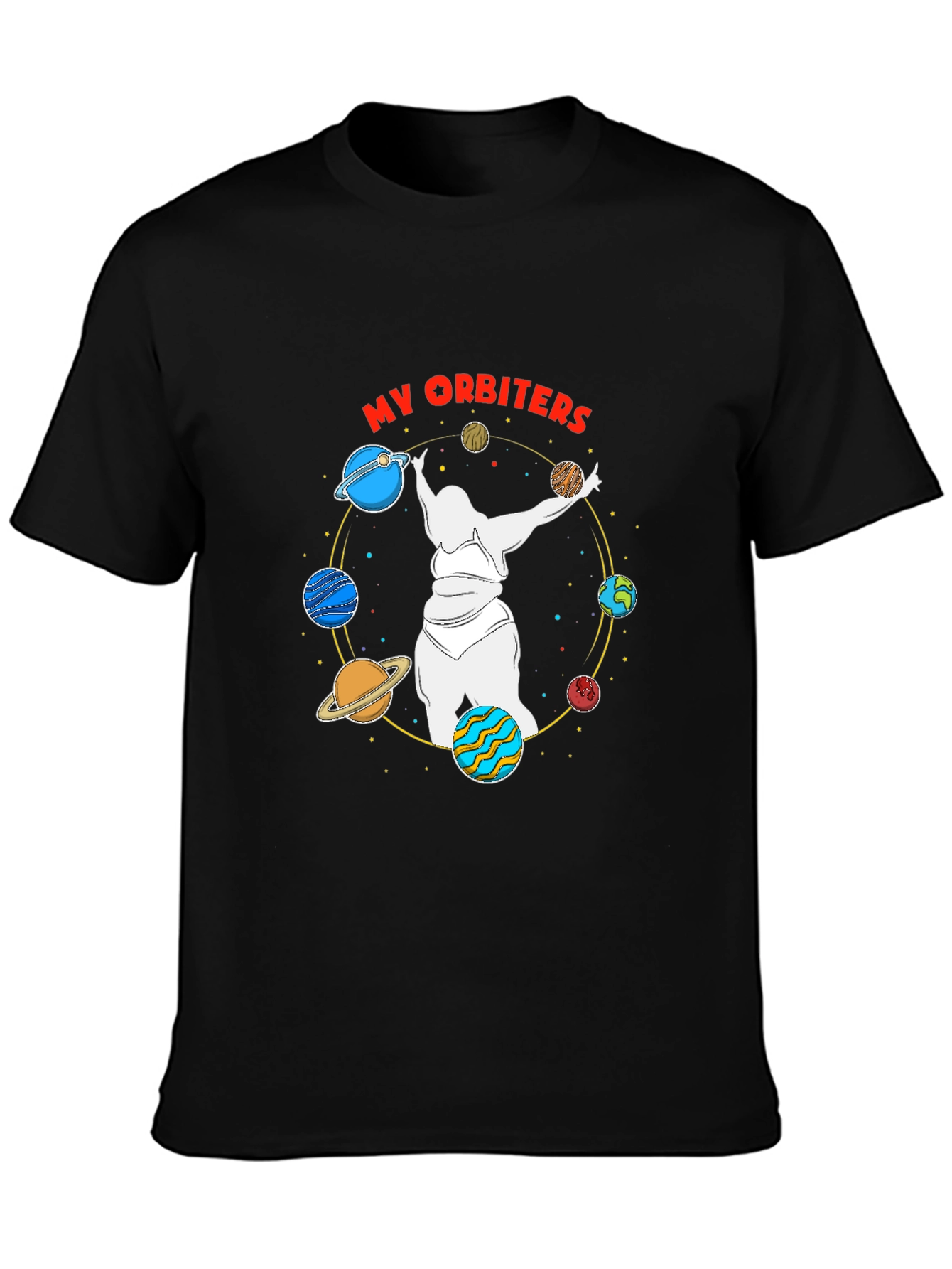 Black My Orbiters Graphic T-Shirt view 3