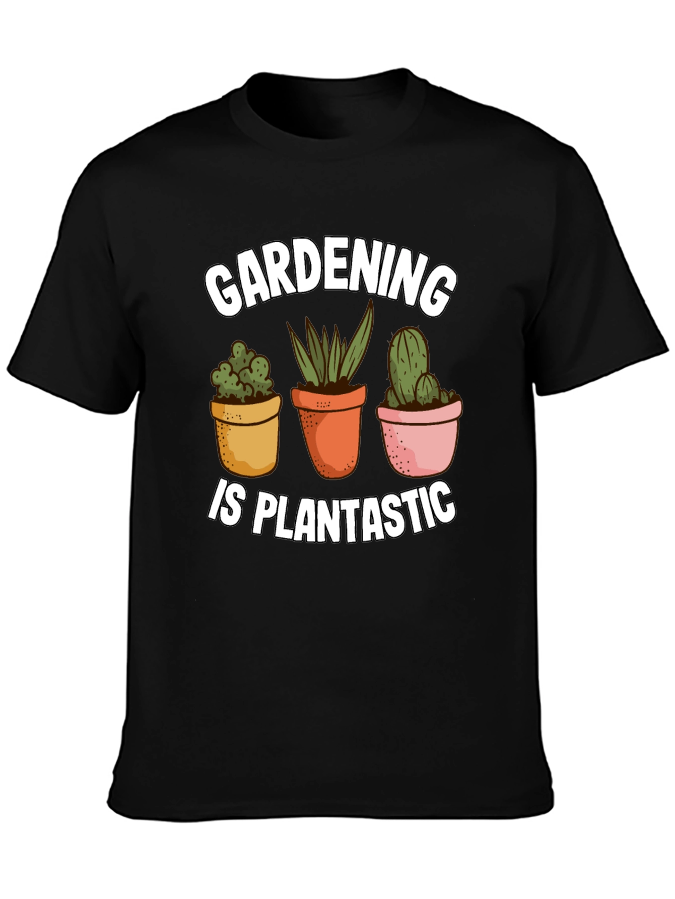 Black Gardening is Plantastic T-Shirt view 3