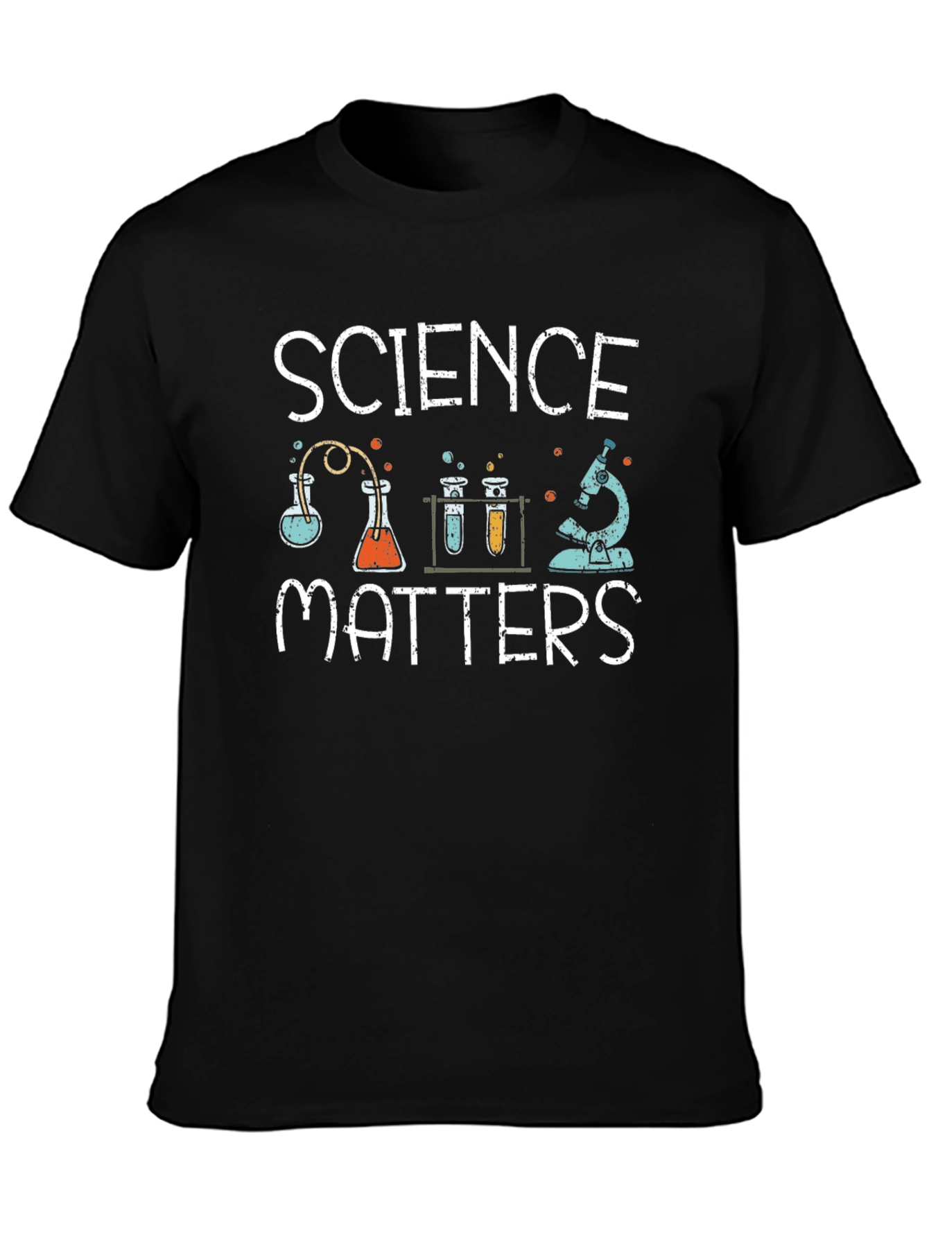 Black Science Matters Graphic Tee - Black view 3