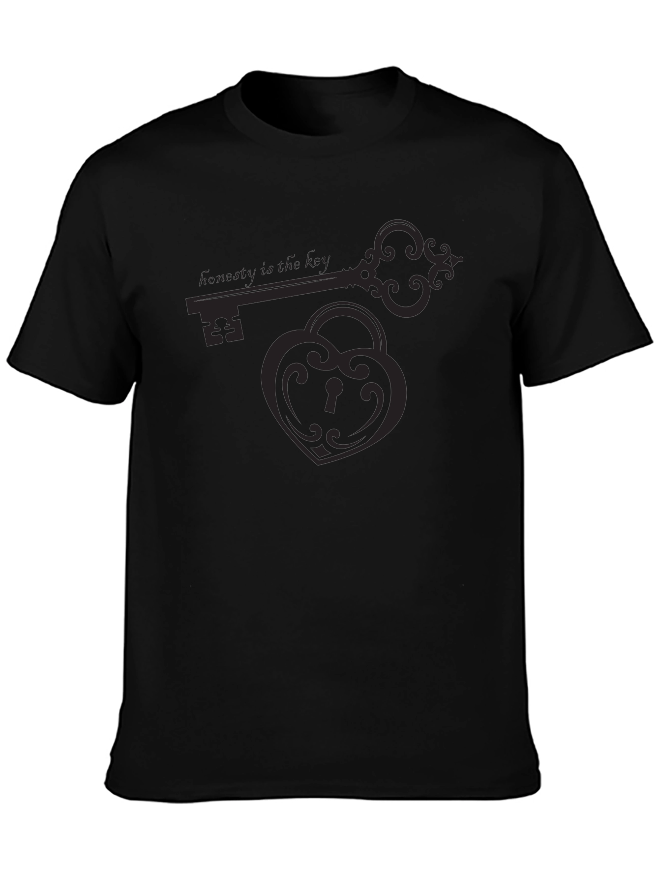 Black Honesty is the Key Graphic Tee - Black view 3