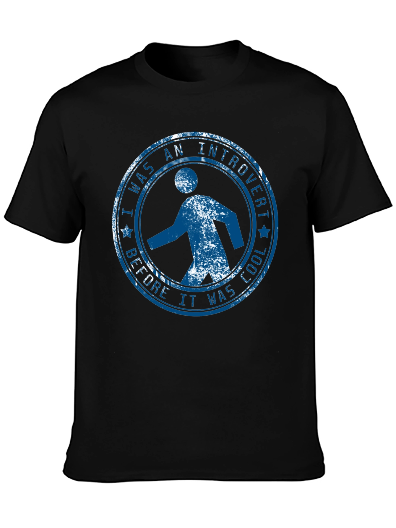 Black Introvert T-Shirt: Cool Graphic Tee view 3