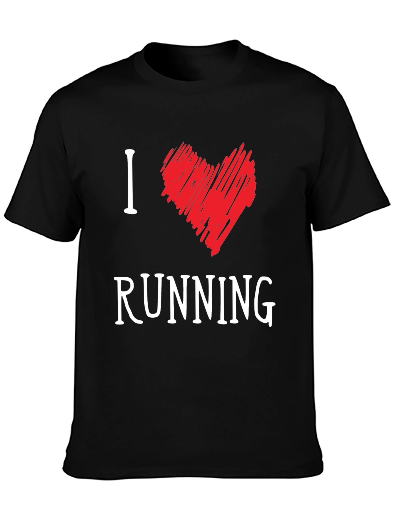 Black I Heart Running Graphic Tee view 3