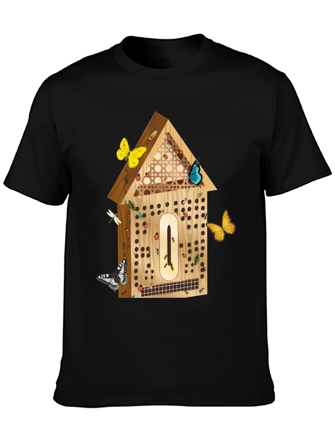 Black Insect Hotel T-Shirt - Nature Lover Tee view 3