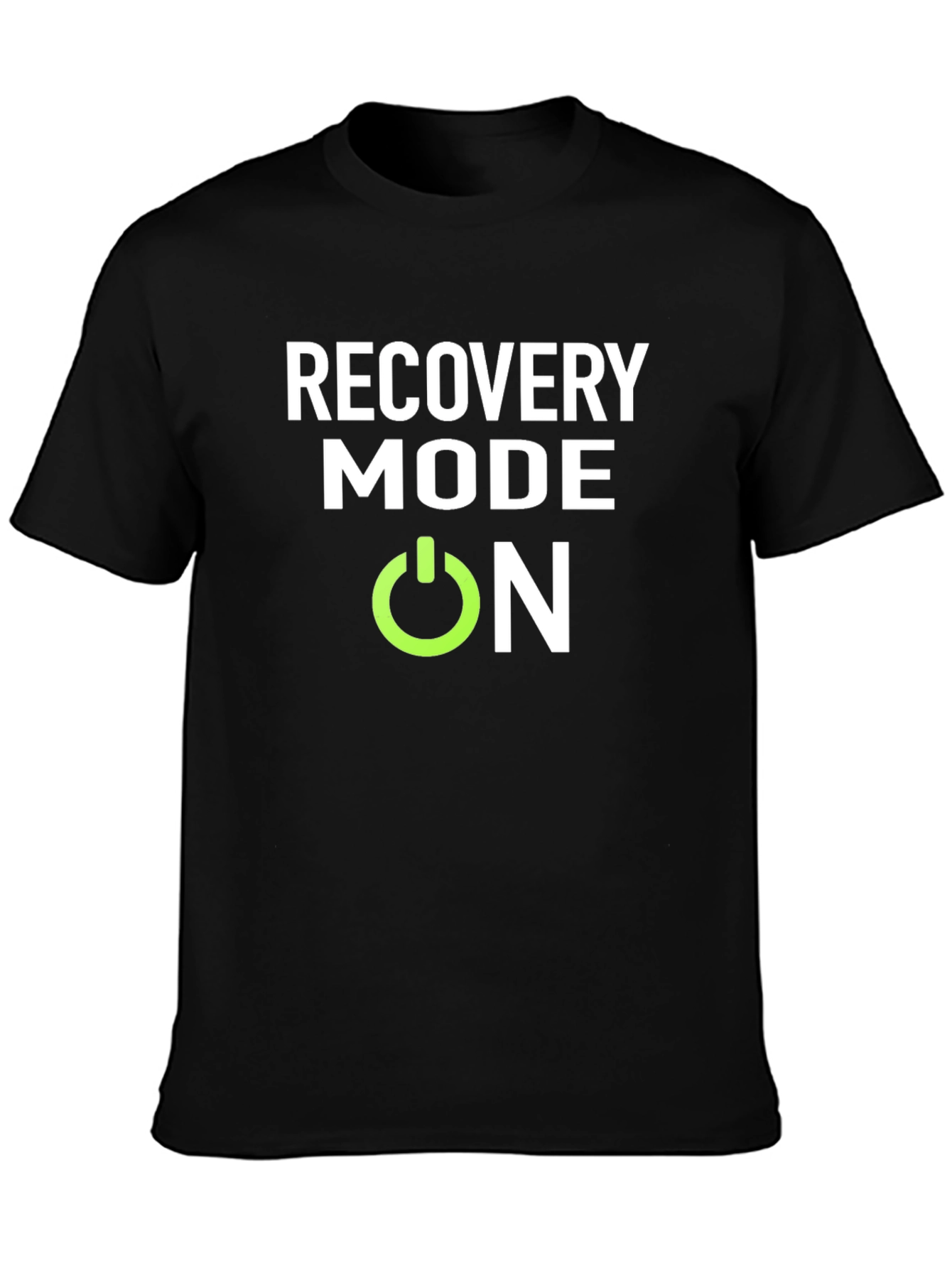 Black Recovery Mode On Black T-Shirt view 3