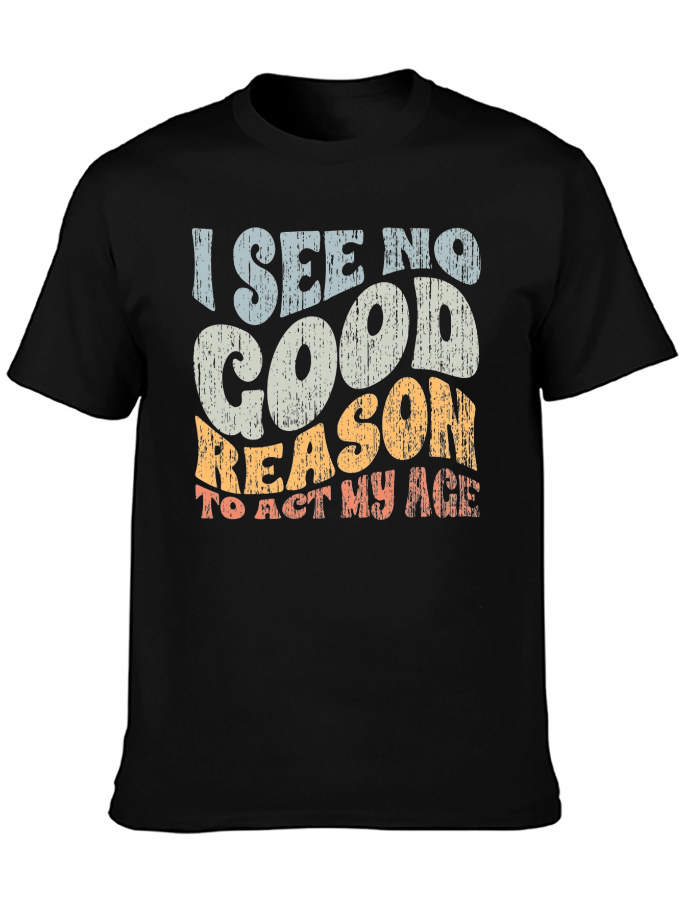 Black Funny Graphic T-Shirt - I See No Good Reason view 3