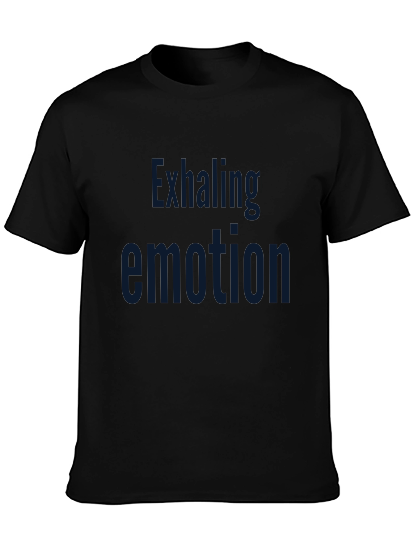 Black Exhaling Emotion Graphic Tee - Black, Short Sleeve view 3