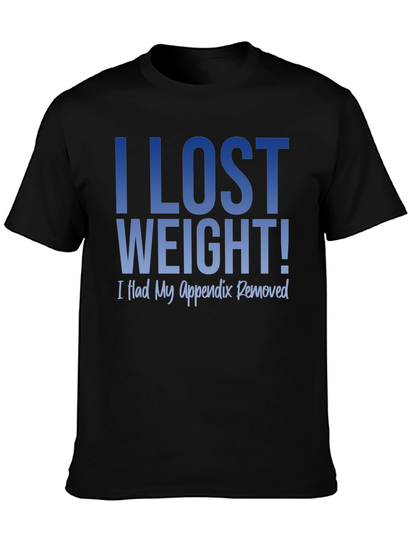 Black Funny Weight Loss T-Shirt - I Lost Weight! view 3
